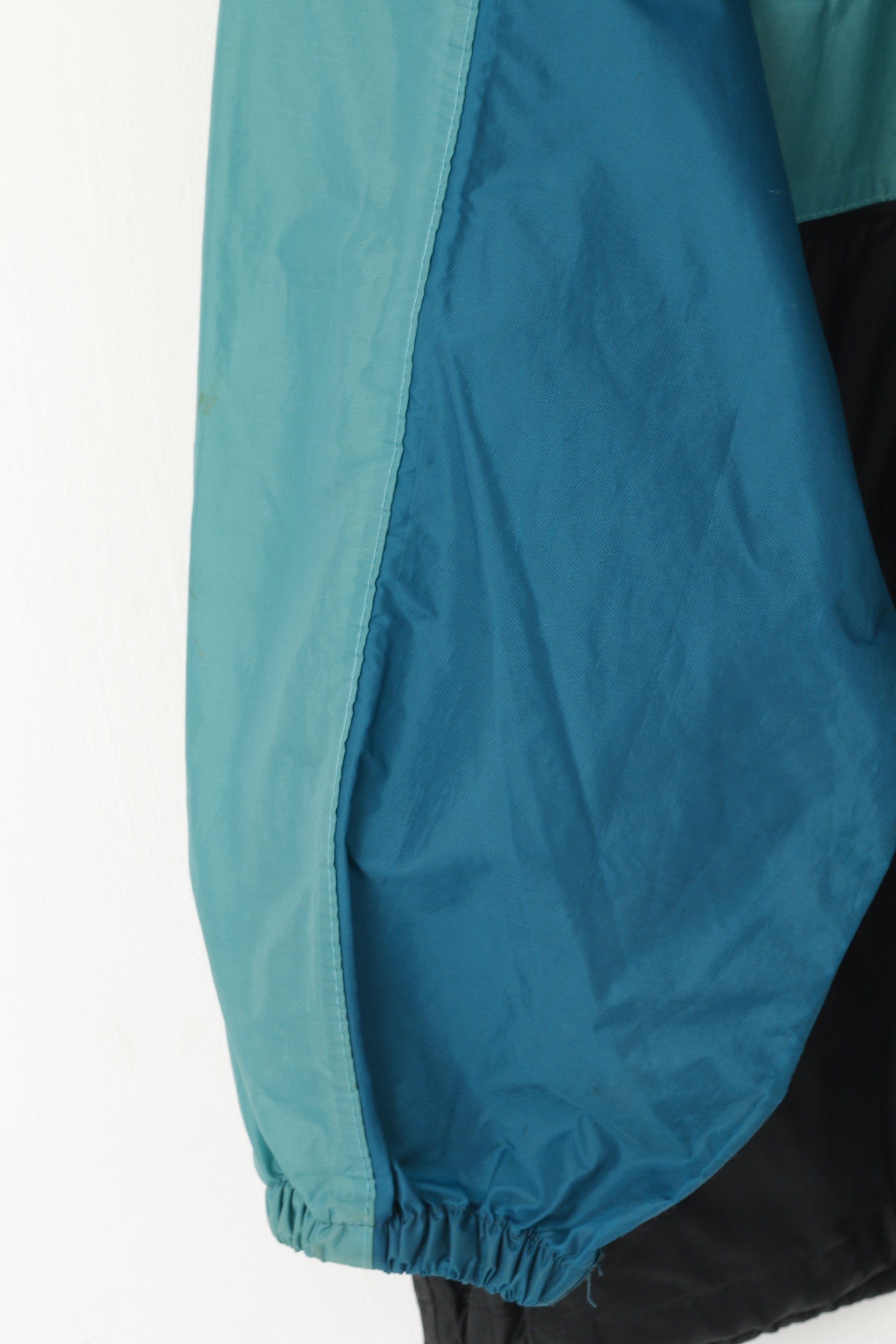 Jeantex Veste en nylon vert pour homme 46/48 XL avec capuche cachée et fermeture éclair complète