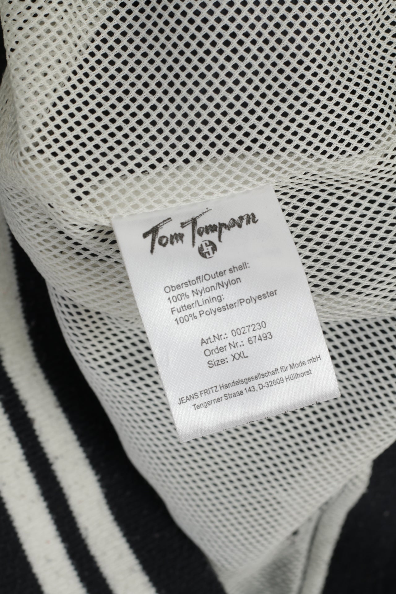 Tom Tompson Men 3XL (2XL) Jacket Navy Nylon Zip Up Detroit Tigers Champion Baseball