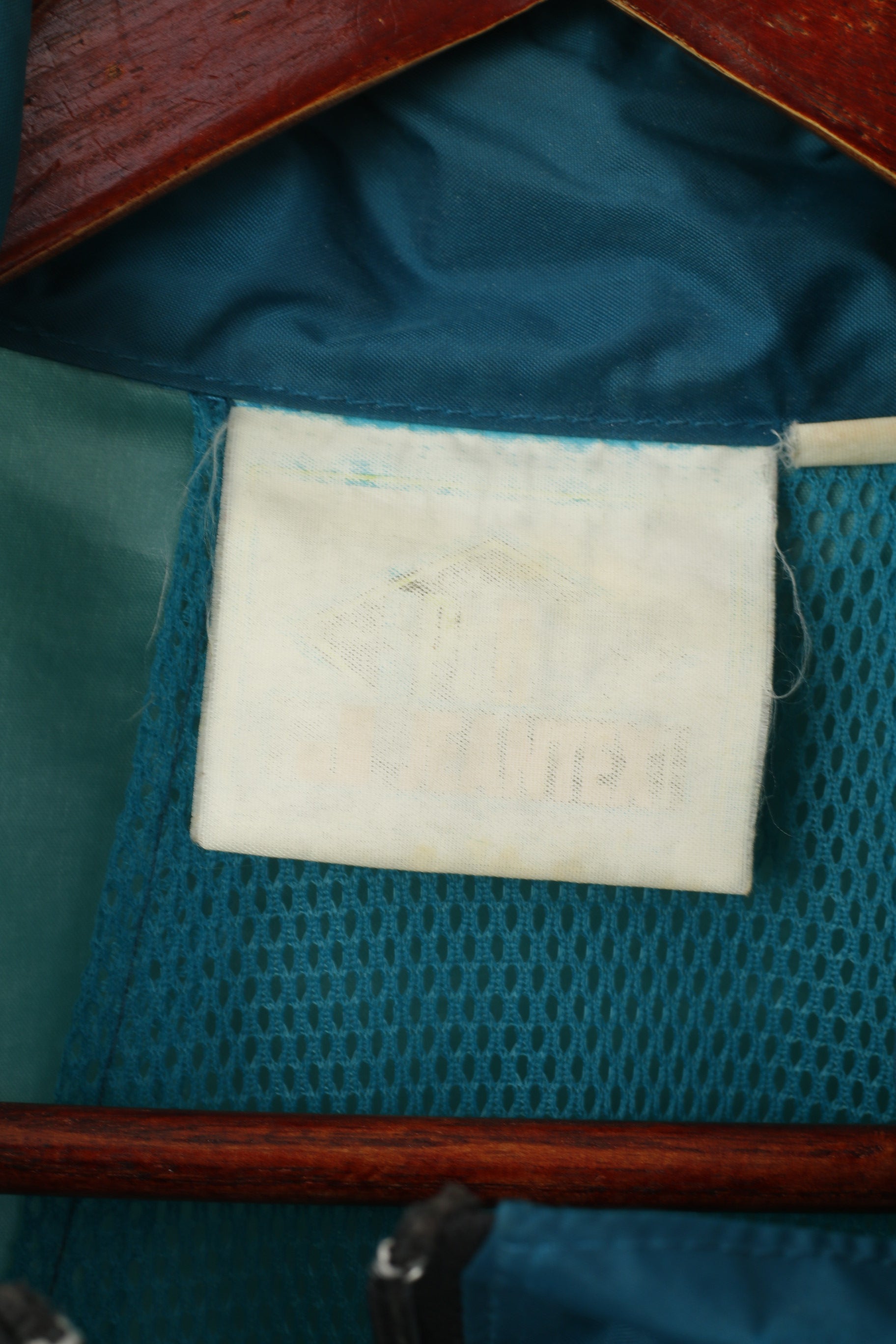 Jeantex Veste en nylon vert pour homme 46/48 XL avec capuche cachée et fermeture éclair complète