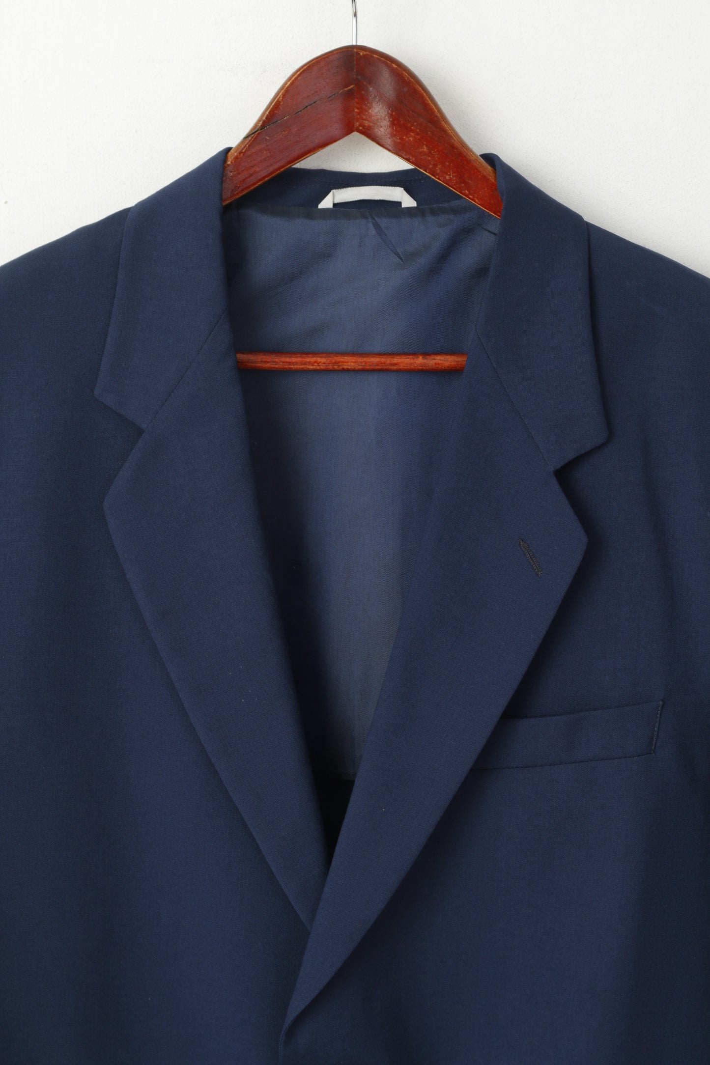 Millibar Men 48 38 Blazer Navy Blue Wool Vintage Made in Italy Single Breasted Jacket
