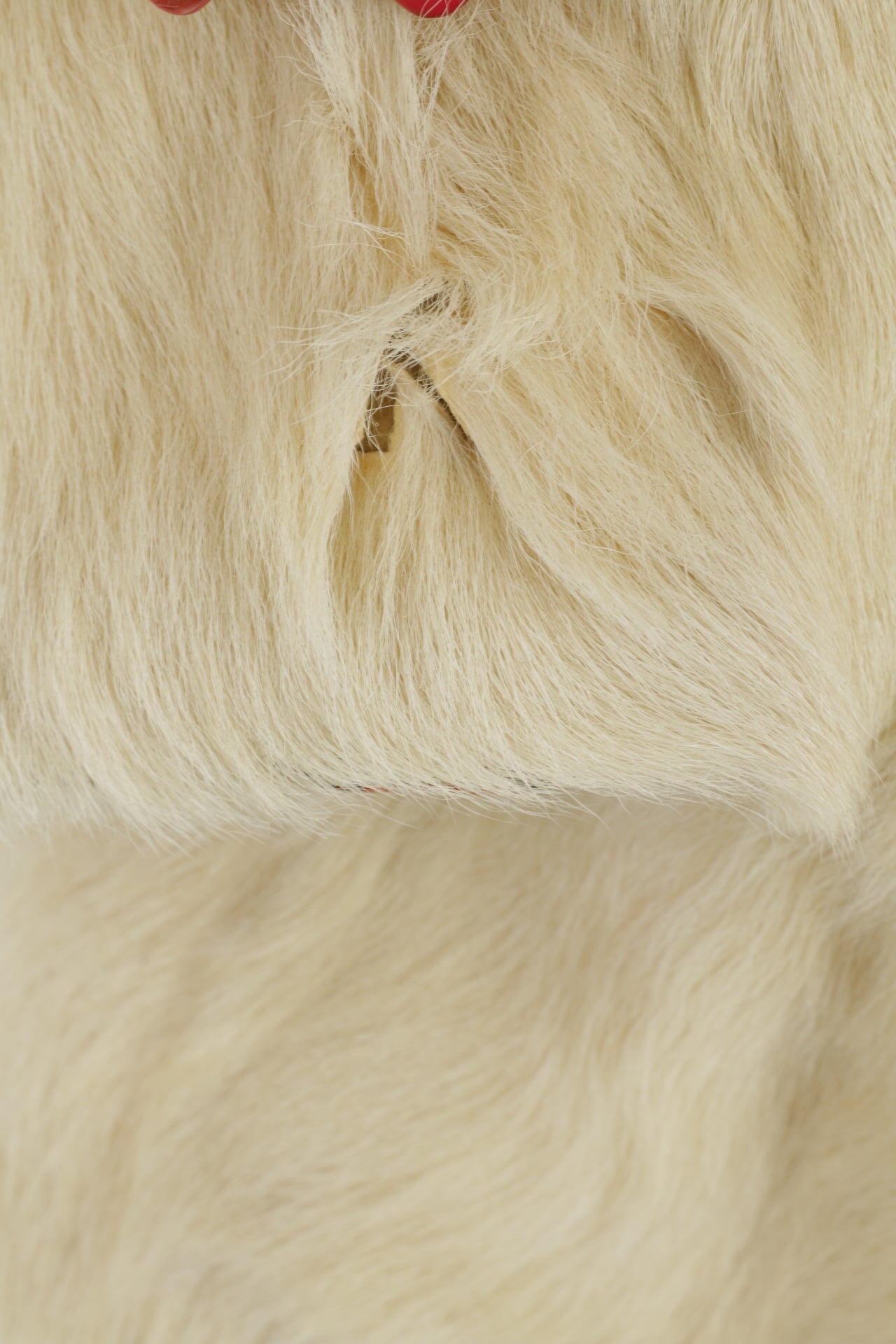 Retro Women S Jacket Beige Faux Fur Boho Hippy Buttoned Warm Fit Top