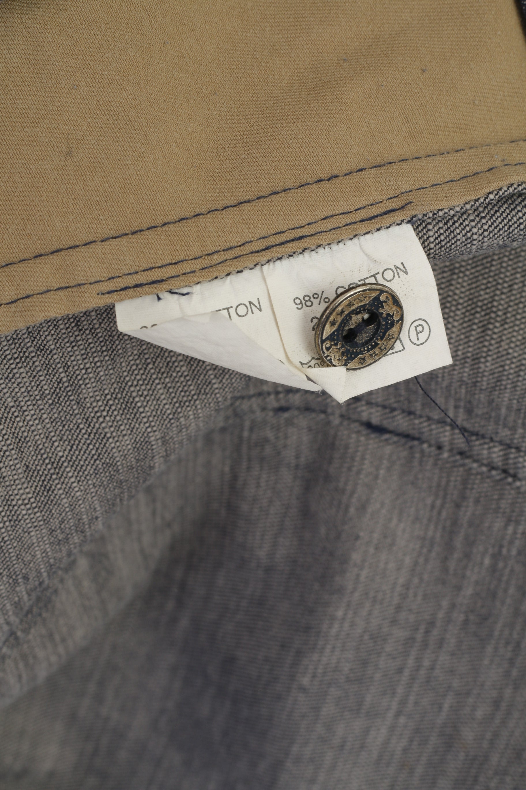 Tilber Women 12 38 M Jacket Navy Cotton Western Vintage Single Breasted Blazer