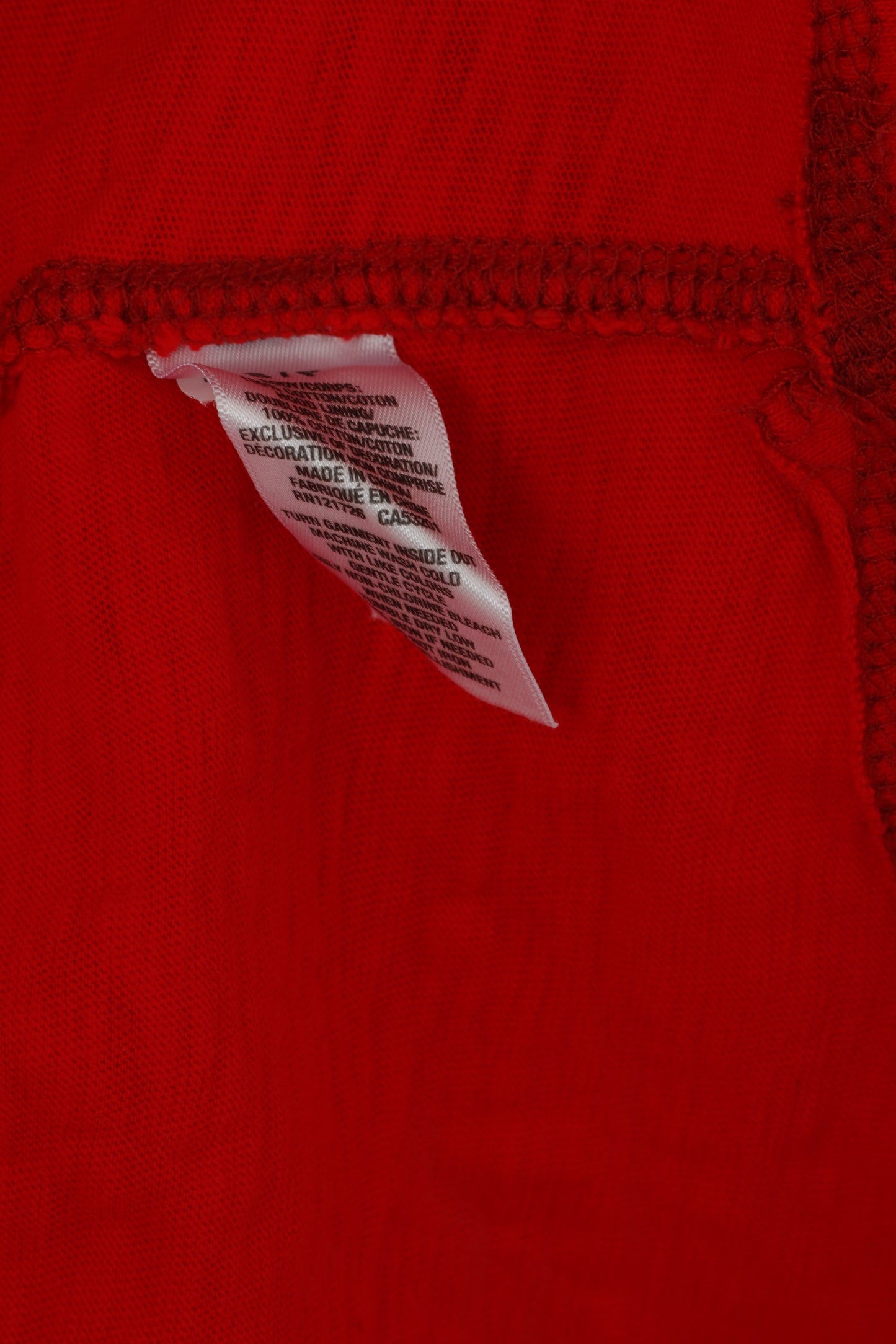 Maglietta da uomo Aeropostale Maglietta rossa con tasca a marsupio con grafica New York con cappuccio in cotone rosso