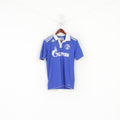 Adidas Schalke 04 Youth 170 15-16 Age Polo Bleu Football Vintage Jersey Top