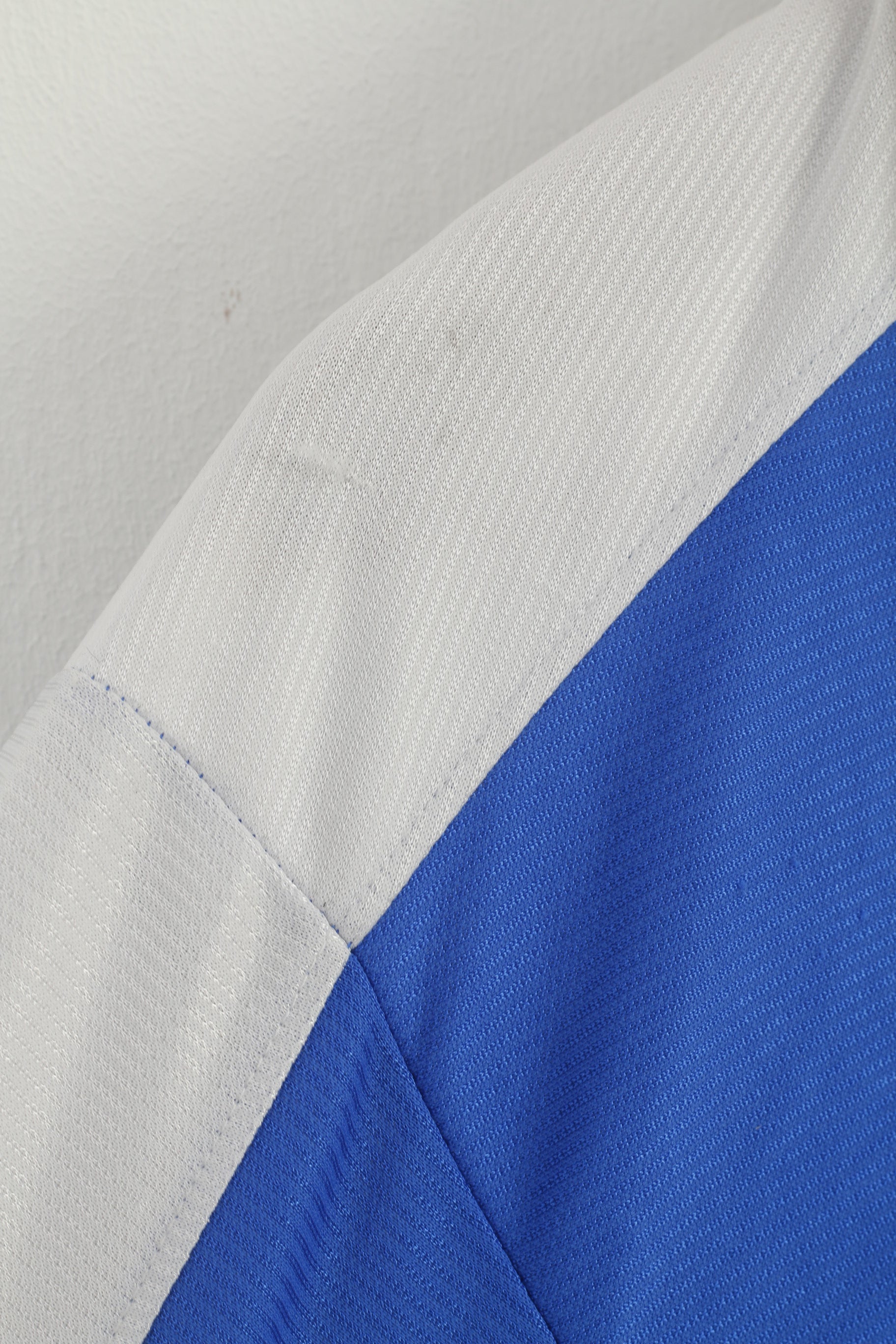 Polo Nike Team da uomo S blu lucido vintage sportivo con logo anni '90 in jersey