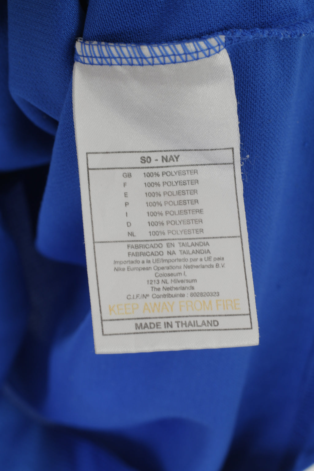 Polo Nike Team da uomo S blu lucido vintage sportivo con logo anni '90 in jersey