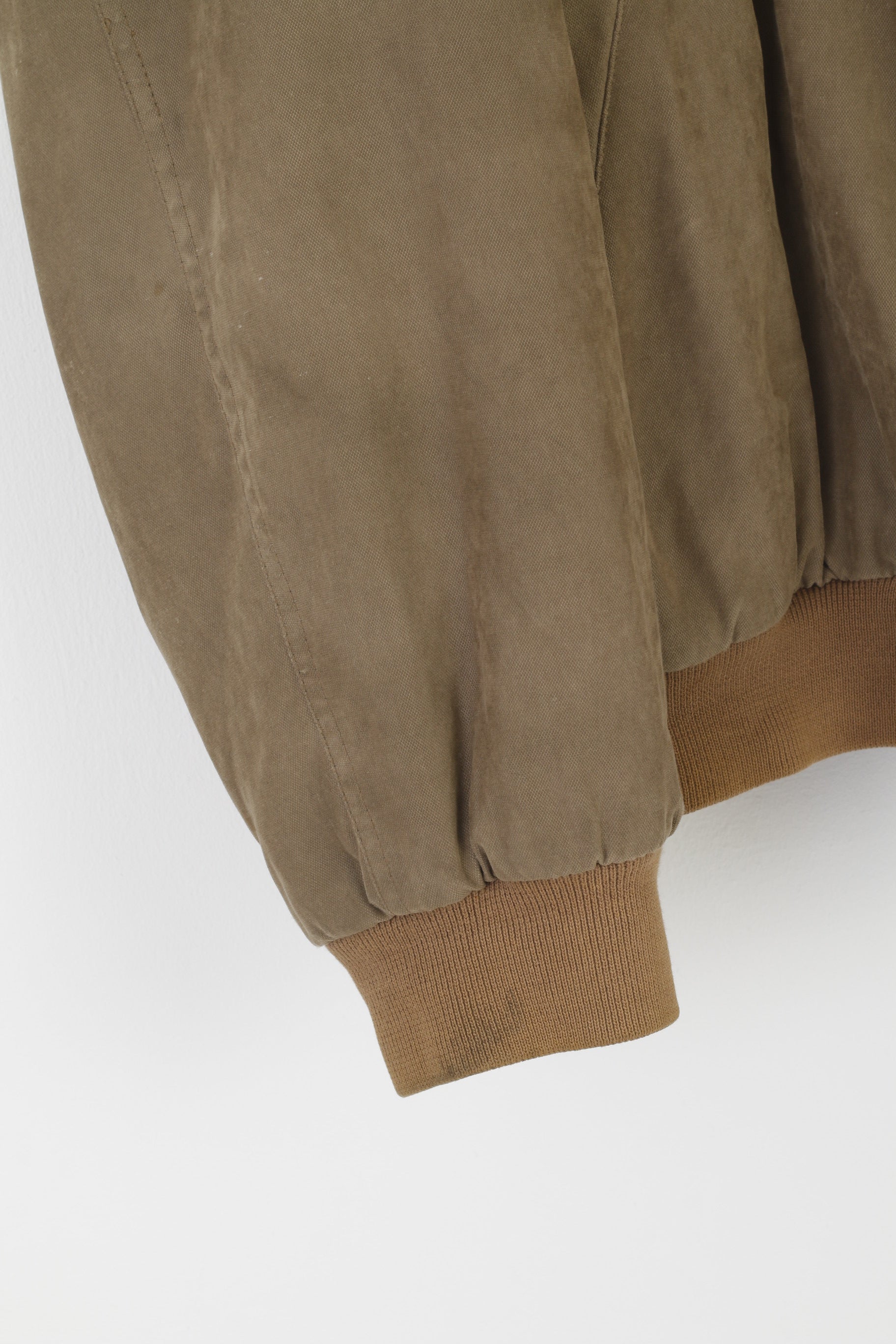 Rainman London Giacca da uomo L Bomber in nylon imbottito verde Top classico con cerniera