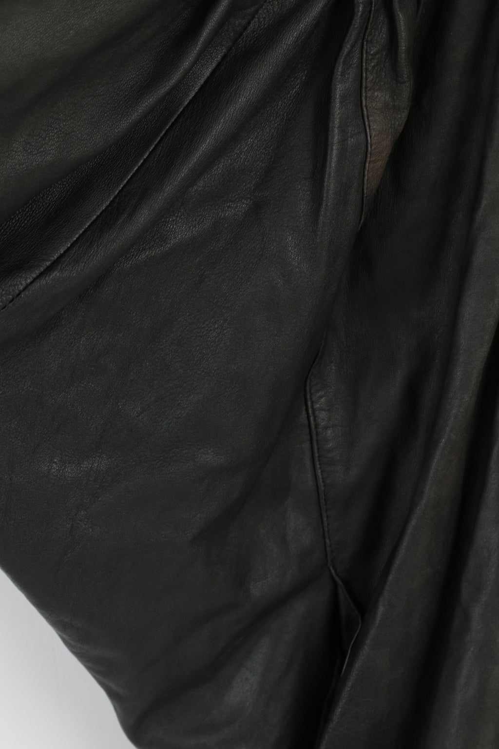 Vintage femmes L veste en cuir marron Bomber chauve-souris pleine fermeture éclair haut rétro