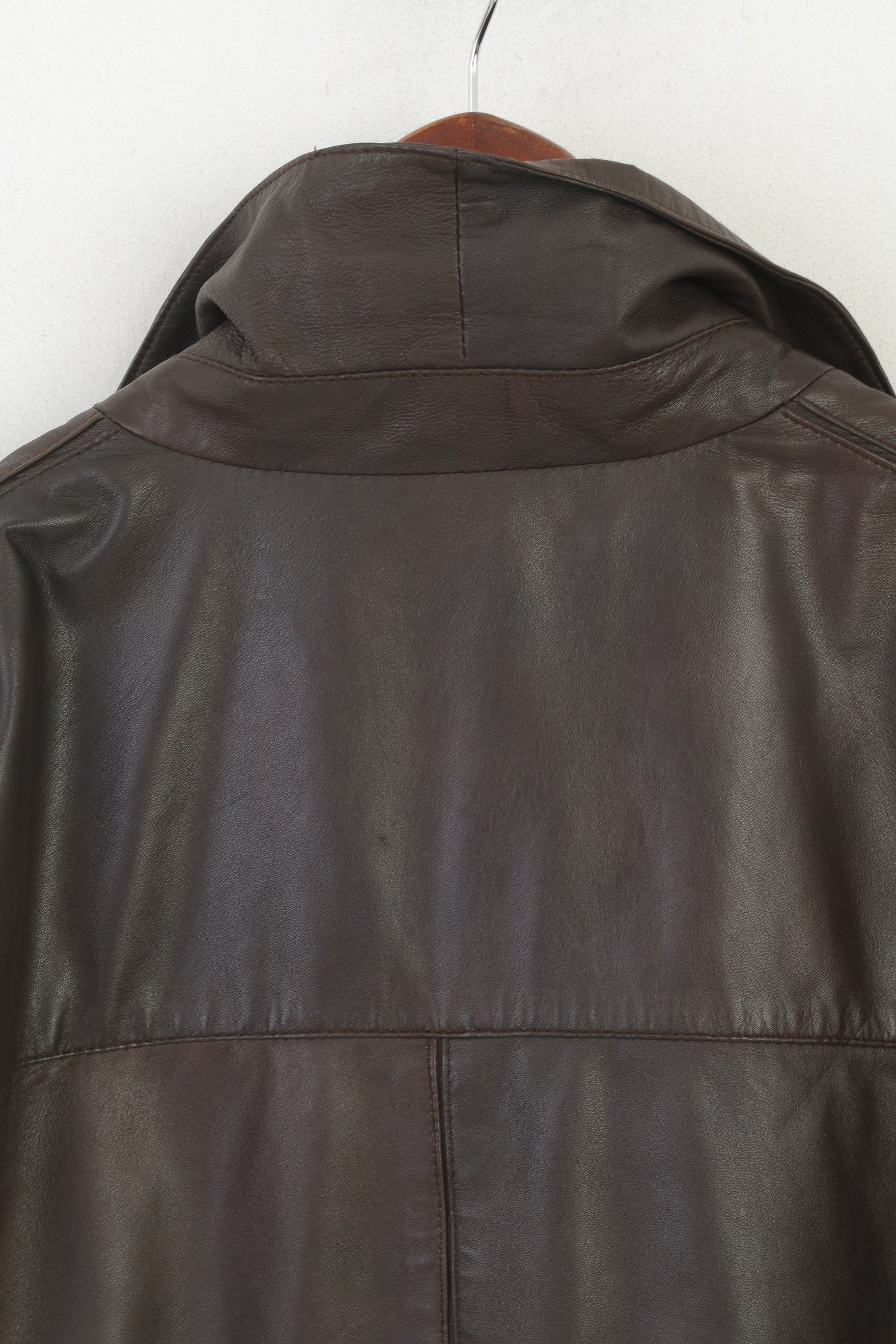 Giacca Montana Norvegia da uomo 52 L. Top da motociclista classico con cerniera intera in morbida pelle marrone
