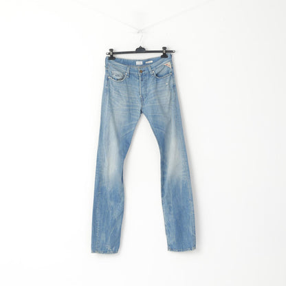 Replay Hommes W 29 L 34 Pantalon Denim Bleu Jeans Jennon Coton Supérieur Standard Pantalon Skinny