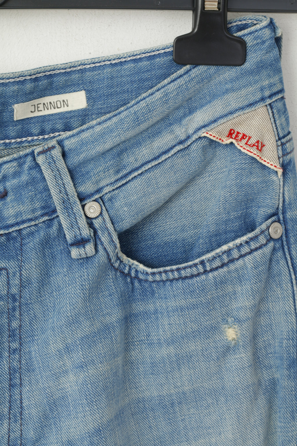 Replay Men W 29 L 34 Trousers Denim Blue Jeans Jennon Cotton Superior Standard Skinny Pants