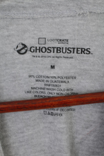 Ghostbuters Hommes M Chemise Gris Coton Vintage Boutonné Graphique #84 Haut