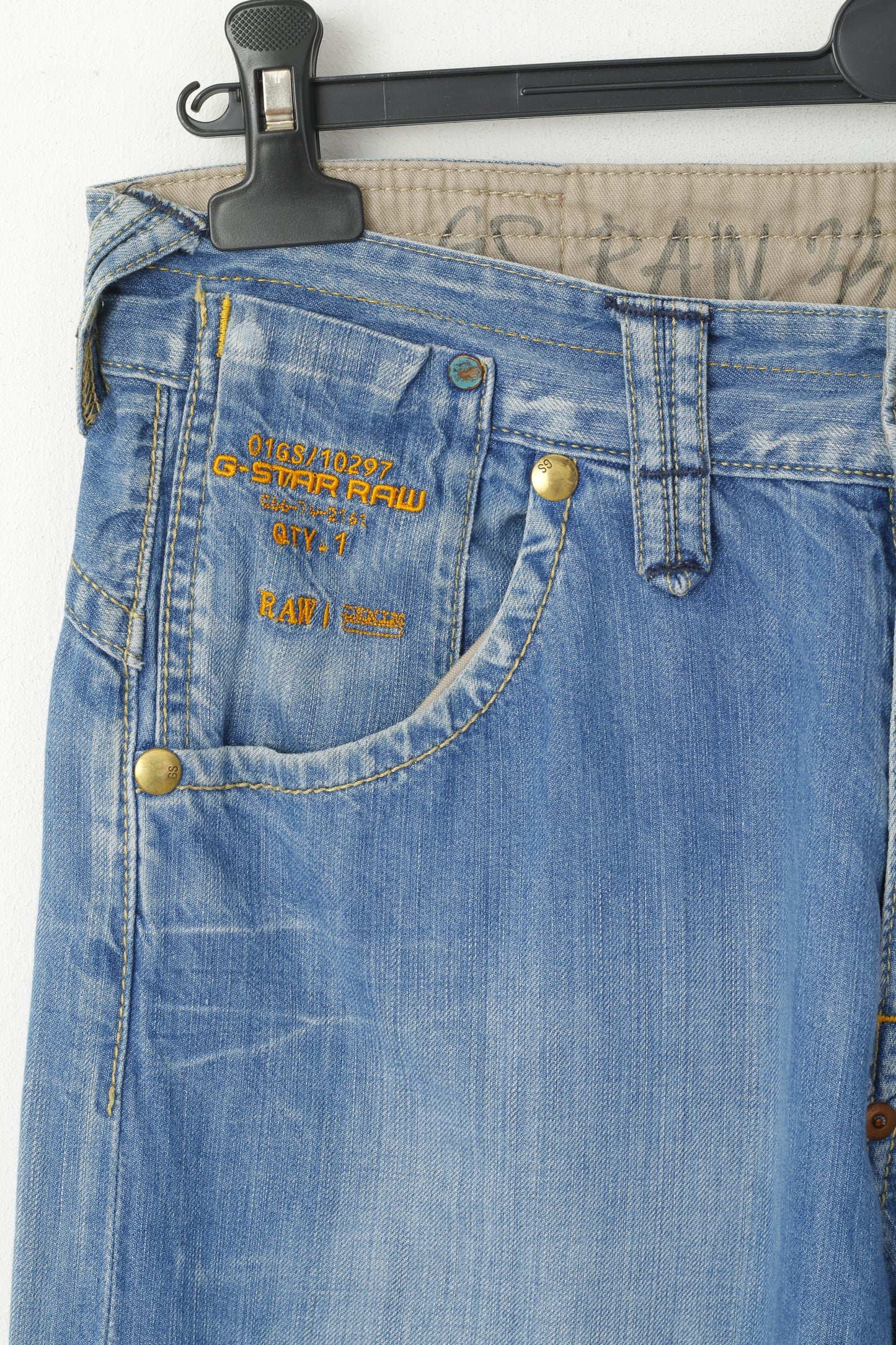 G-STAR RAW Men W 31 L 34 Trousers Denim Blue Jeans Cotton Postal Pant Loose