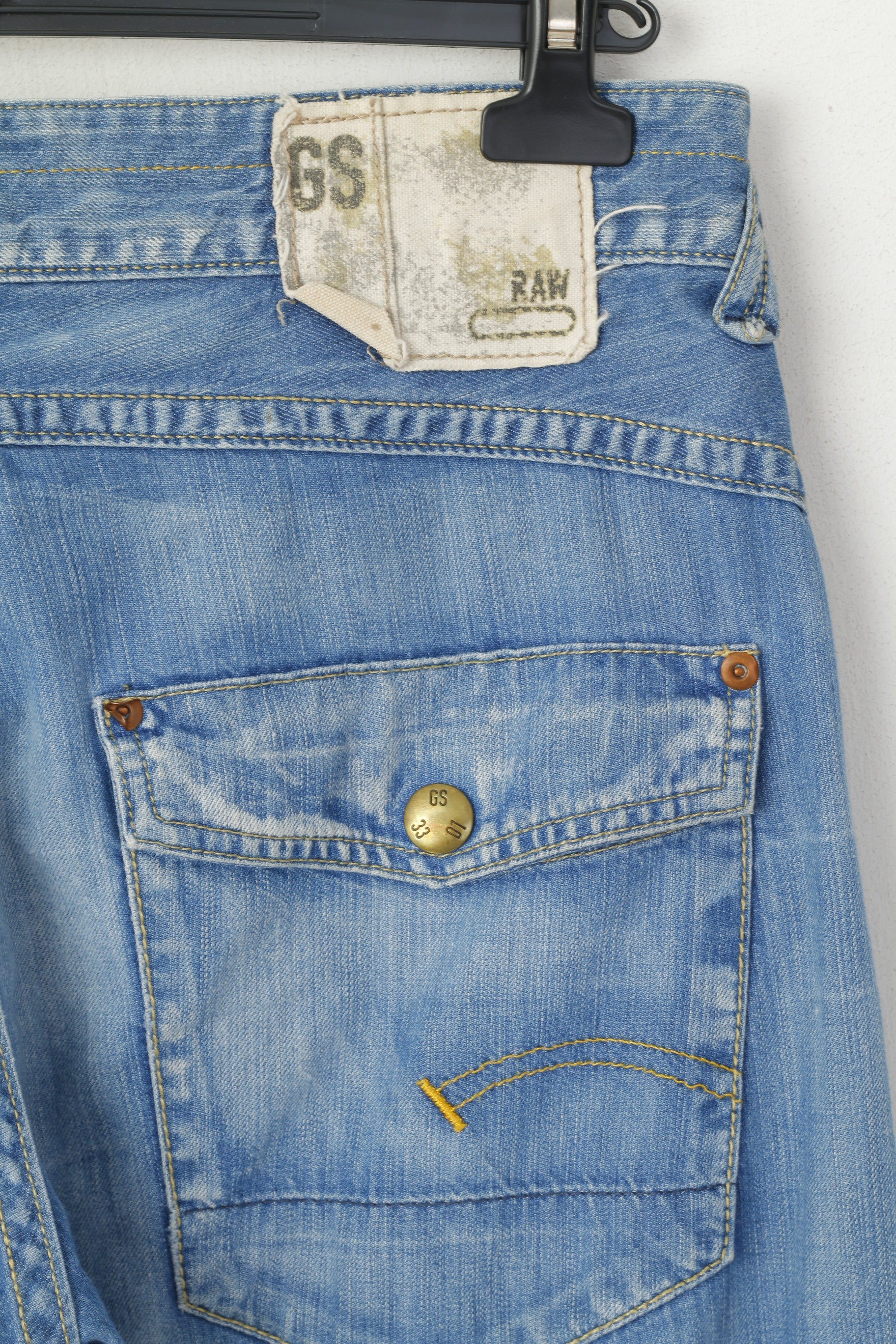 G-STAR RAW Men W 31 L 34 Trousers Denim Blue Jeans Cotton Postal Pant Loose