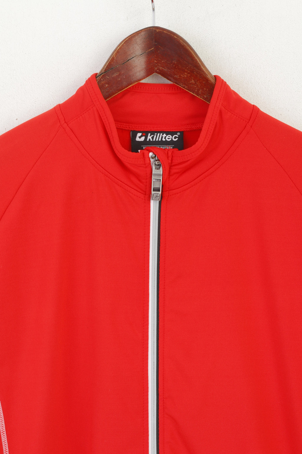 Killtec Men S Long Sleeved Shirt Red Warm Up Activewear Full Zip Sport Ski Top