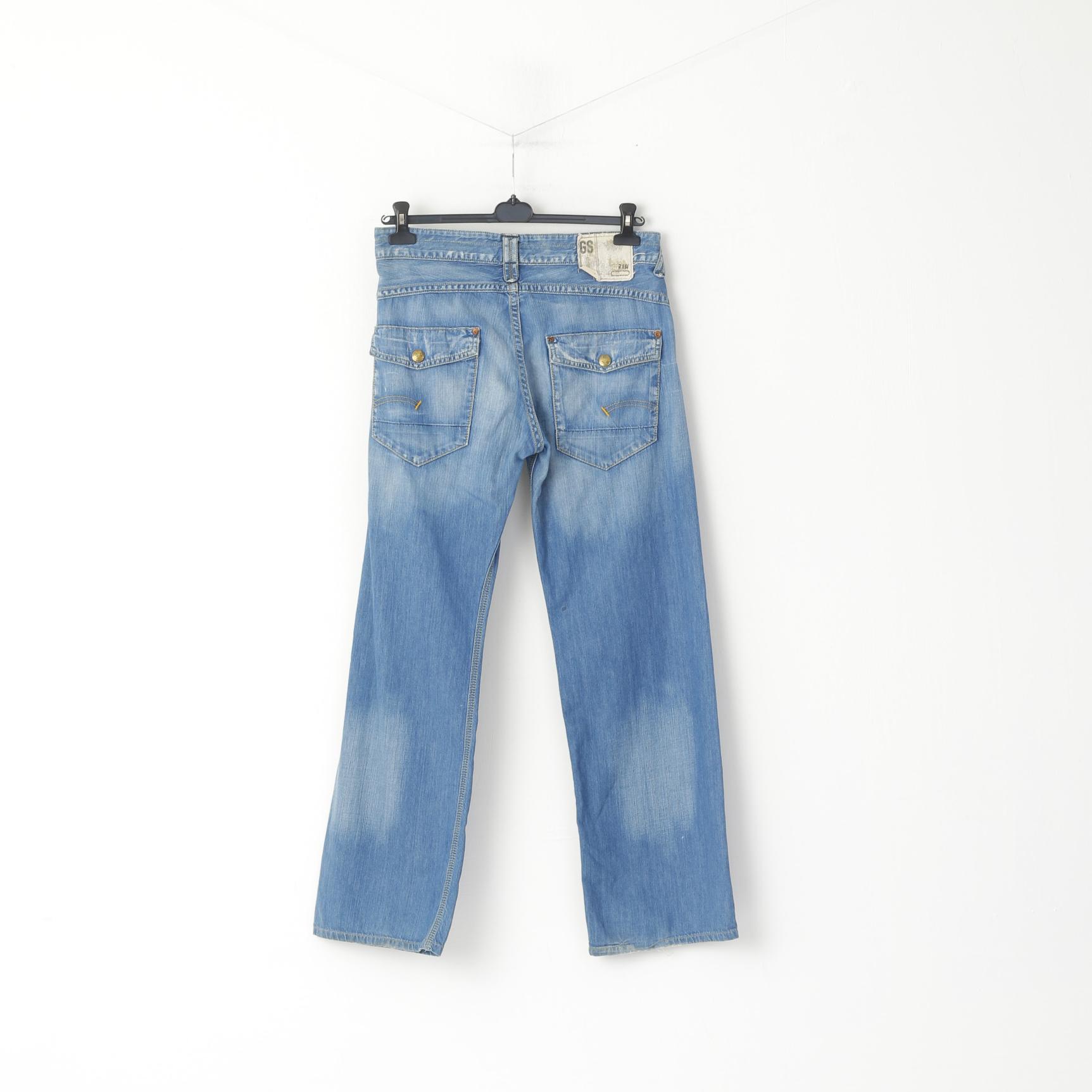 G-STAR RAW Men W 31 L 34 Trousers Denim Blue Jeans Cotton Postal Pant Loose
