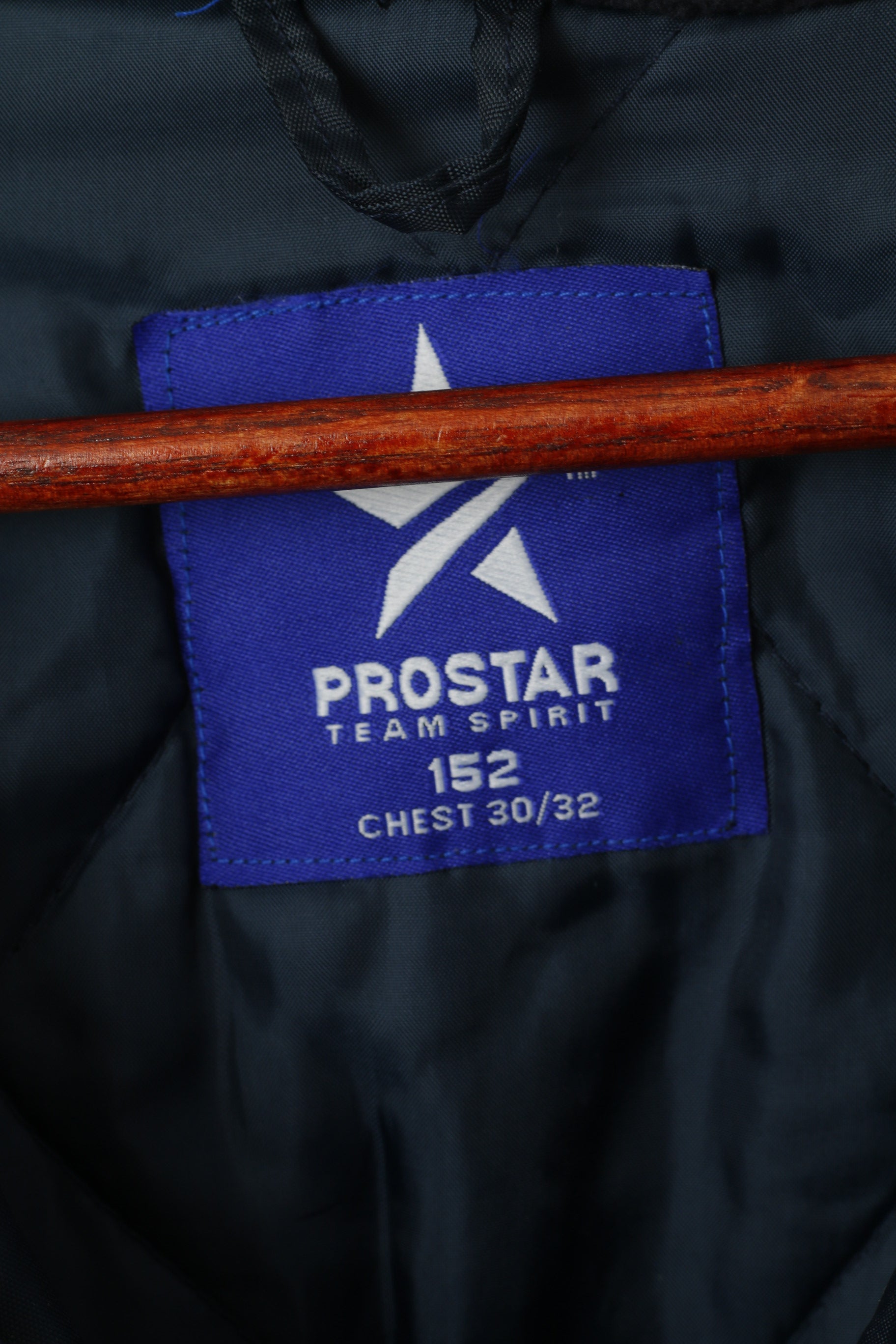 Veste Prostar Youth 152 bleu marine rembourrée Deeping Rangers Football Club avec capuche cachée