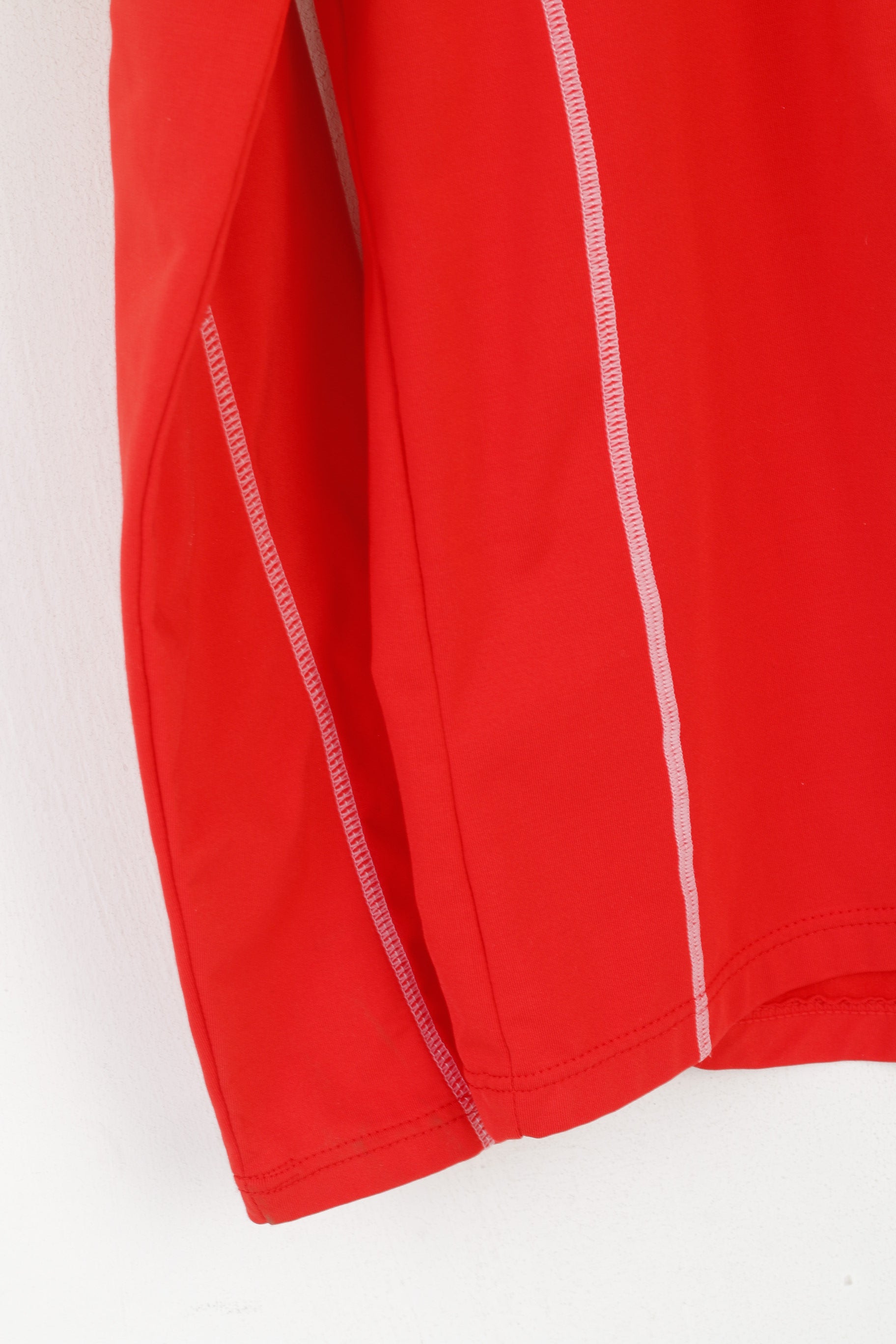 Killtec Men S Long Sleeved Shirt Red Warm Up Activewear Full Zip Sport Ski Top