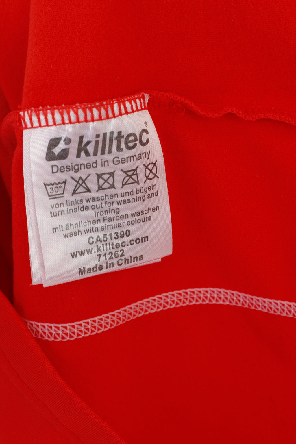 Killtec Men S Long Sleeved Shirt Red Warm Up Activewear Full Zip Sport Ski Top