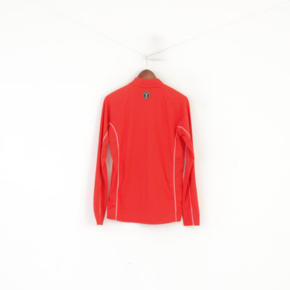 Killtec Men S Long Sleeved Shirt Red Warm Up Activewear Full Zip Sport Ski Top