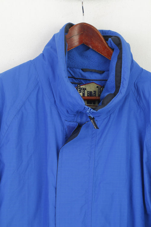 Best In Town Pro Veste de ski XL pour homme Bleu rembourré en nylon imperméable avec fermeture éclair