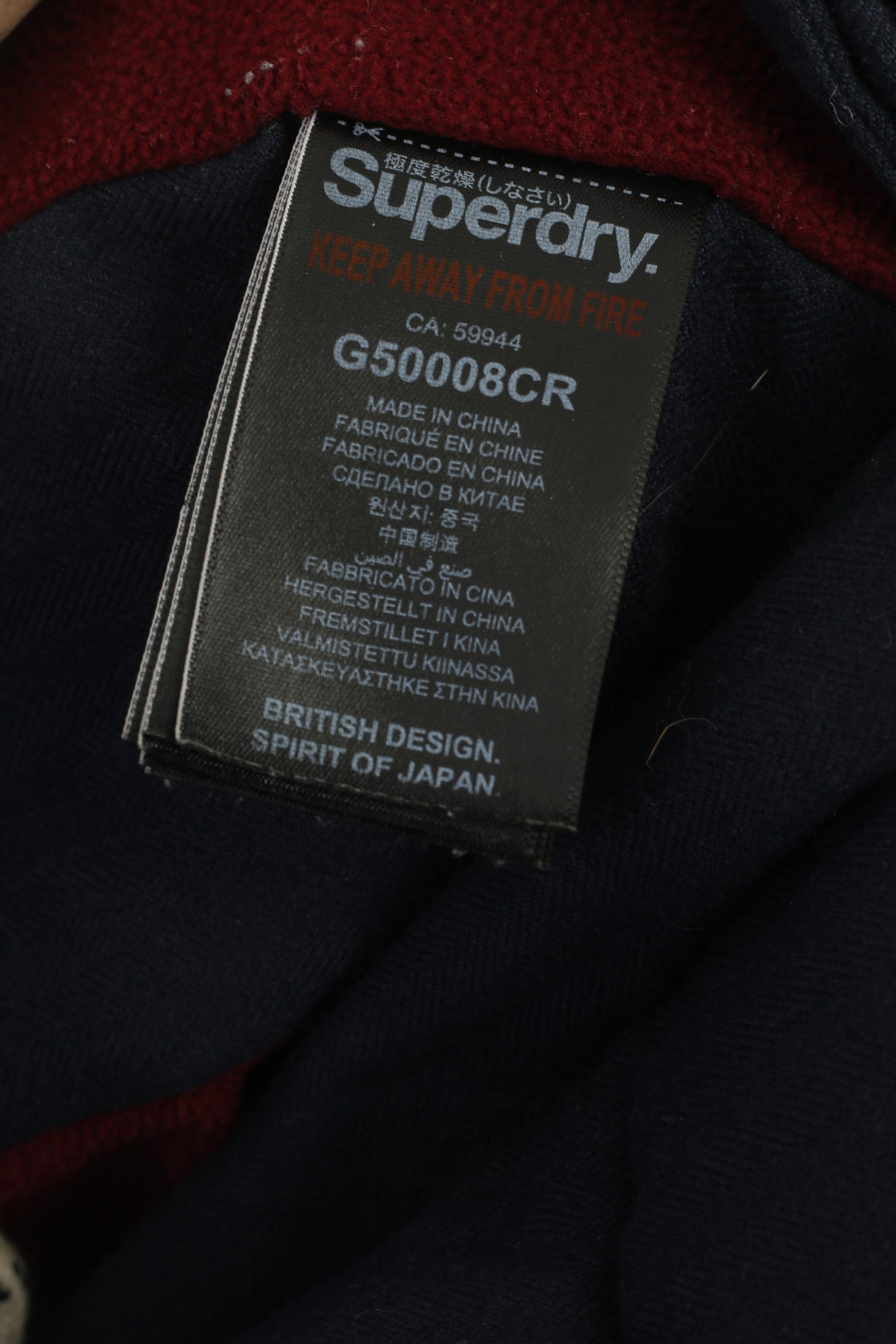 Superdry Women 8 35 S Jacket Navy Padded Hodded Duffle Zipper Winter Top