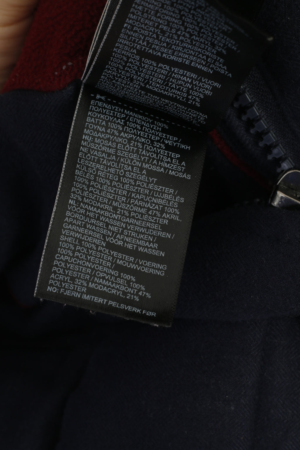 Superdry Women 8 35 S Jacket Navy Padded Hodded Duffle Zipper Winter Top