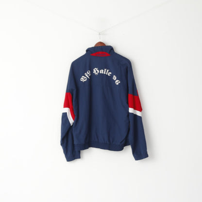 Adidas Men L 186 Jacket Navy Vintage Sparthaus Halle '96 Sportswear Active Zip Up Top