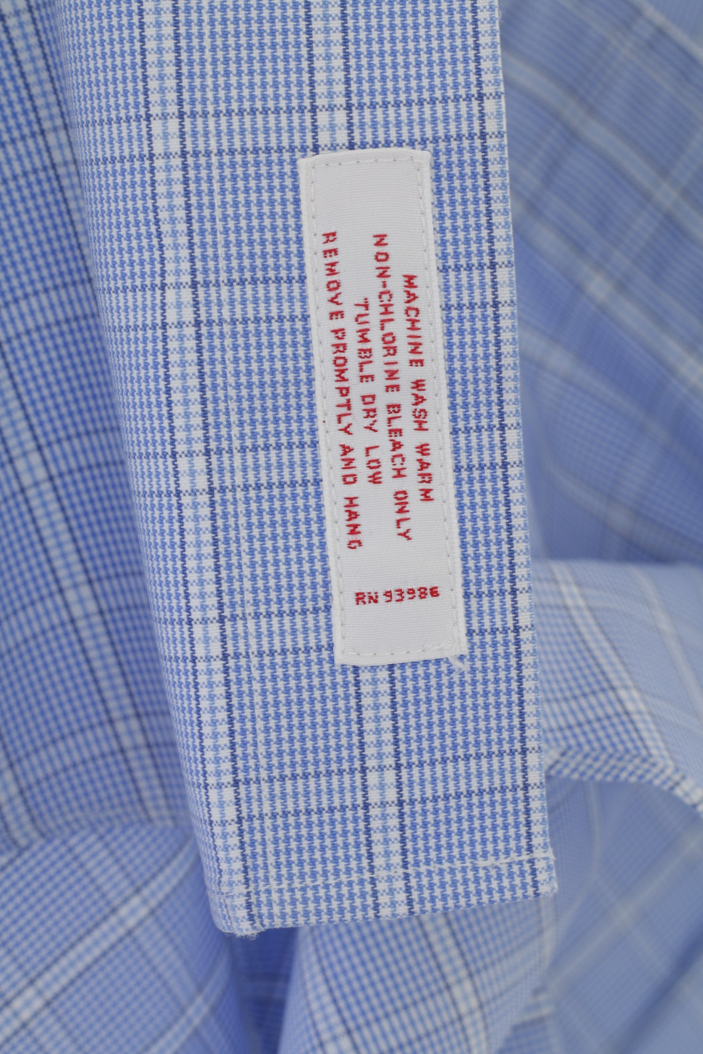Brooks Brothers Uomo 16.5 34 Camicia casual XXL Top a maniche lunghe in cotone non stirato a quadri blu