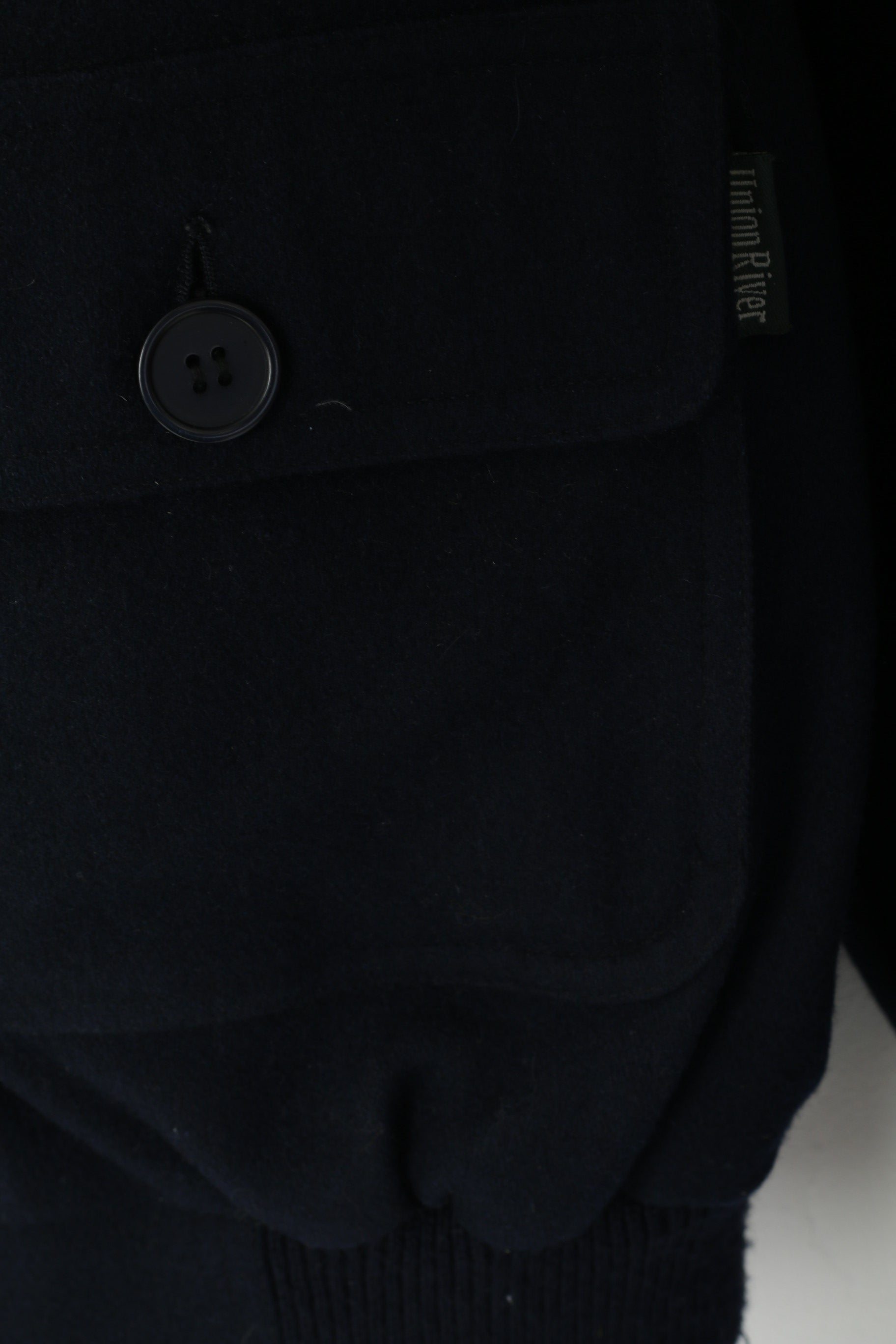 Union River Men M 44/46 Jacket Navy Wool Classic Outdoor Casuals Zip Up Top