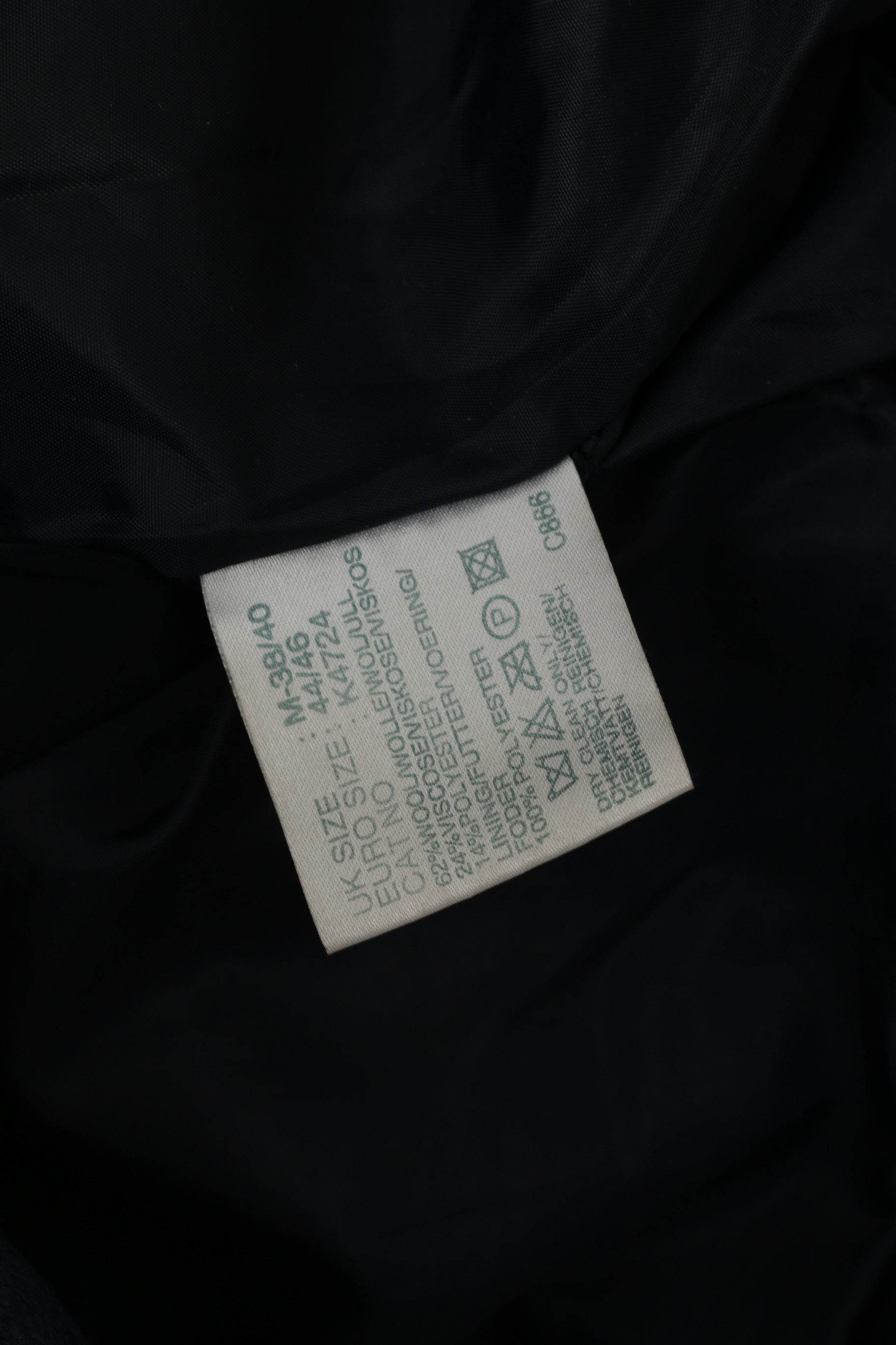 Union River Men M 44/46 Jacket Navy Wool Classic Outdoor Casuals Zip Up Top