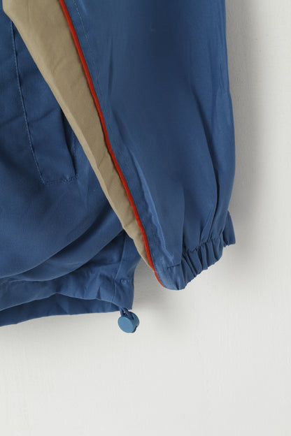 Thomas Wear Men XL Jacket Blue Beige Golf Wear Full Zipper Lightweight Top