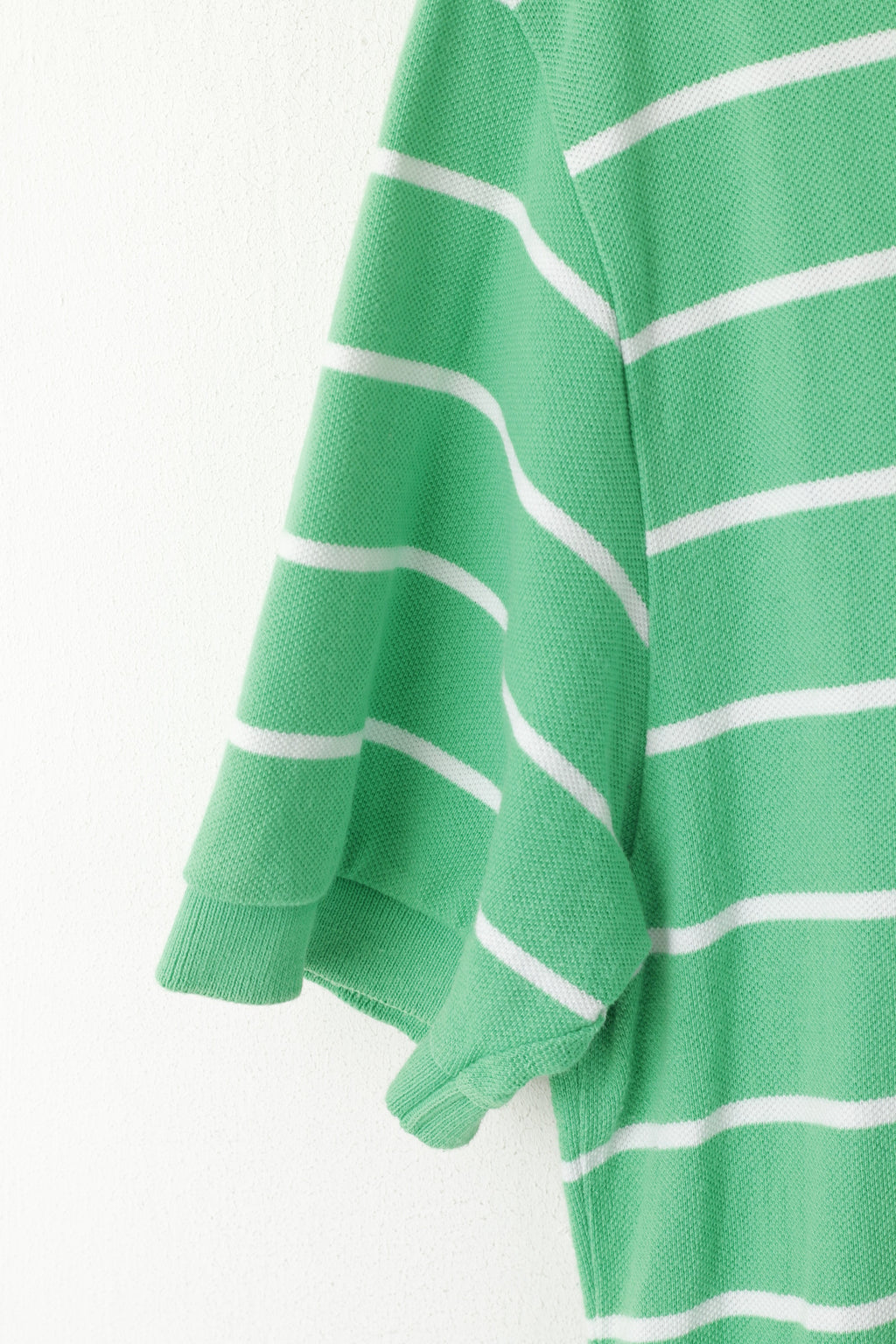 Polo By Ralph Lauren Men M Polo Shirt Green Striped Cotton Logo Classic Top