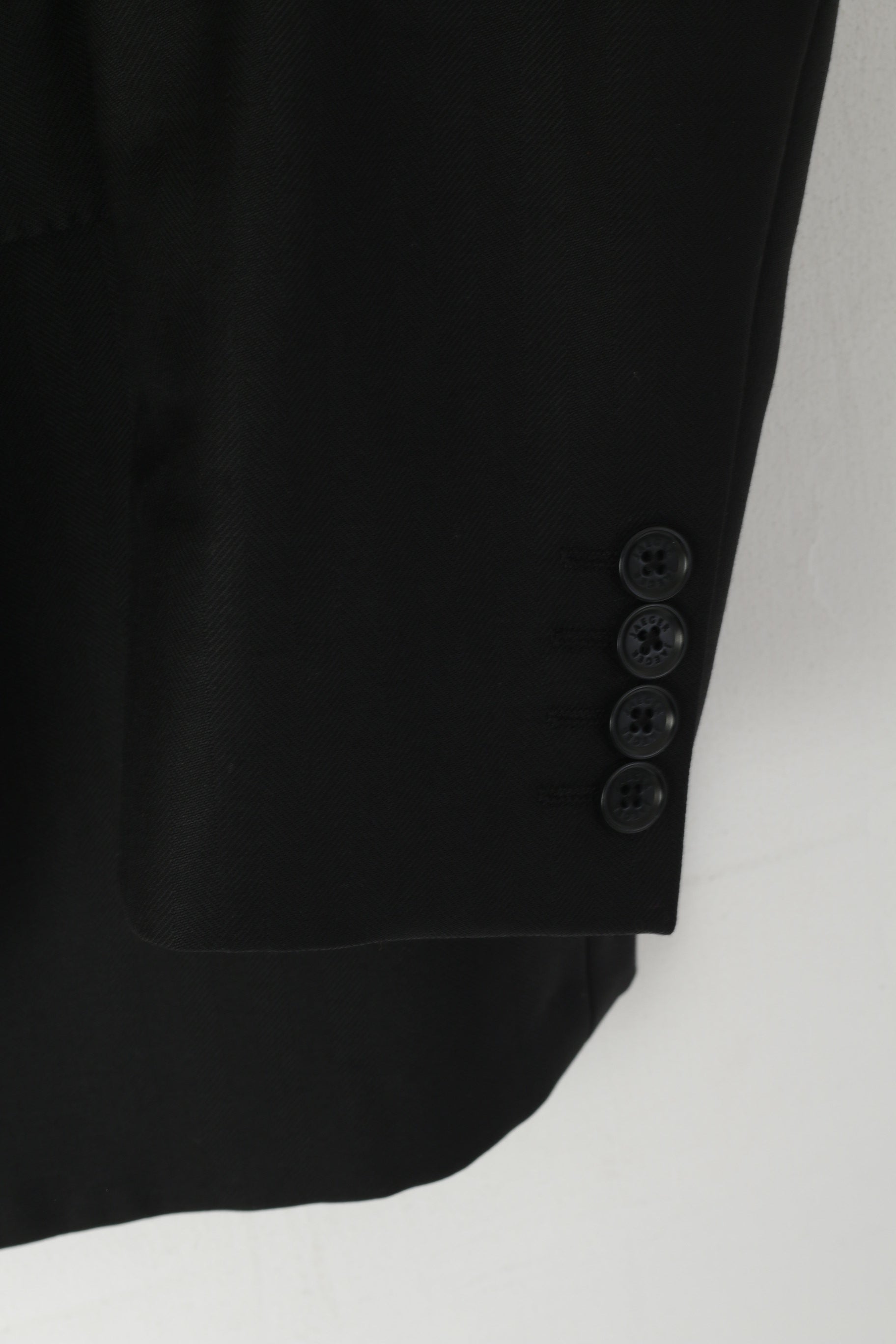 Jaeger by Joseph H. Clissold Men 40 Blazer Black Wool Mayfair Single Breasted Jacket