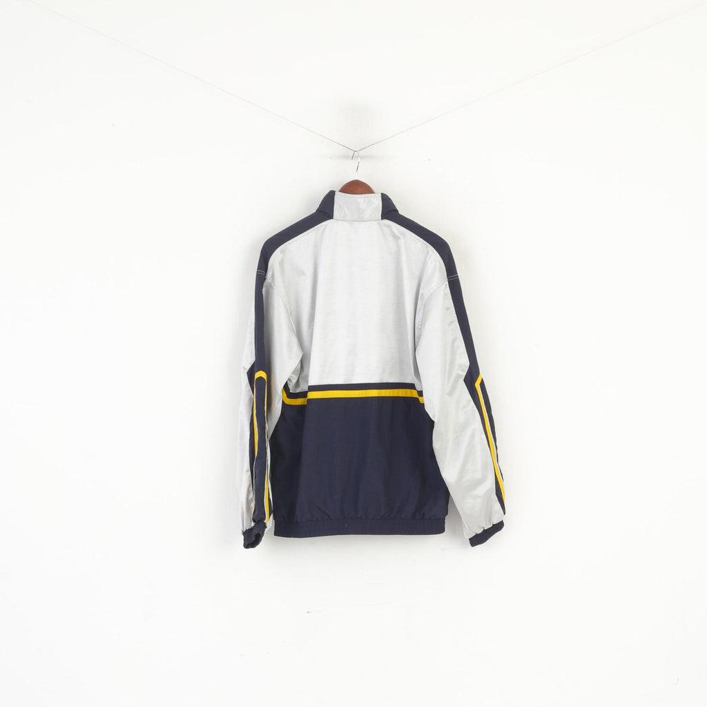 Puma Uomo M Bomber Giacca Navy Argento Vintage Full Zip Nylon Track Top