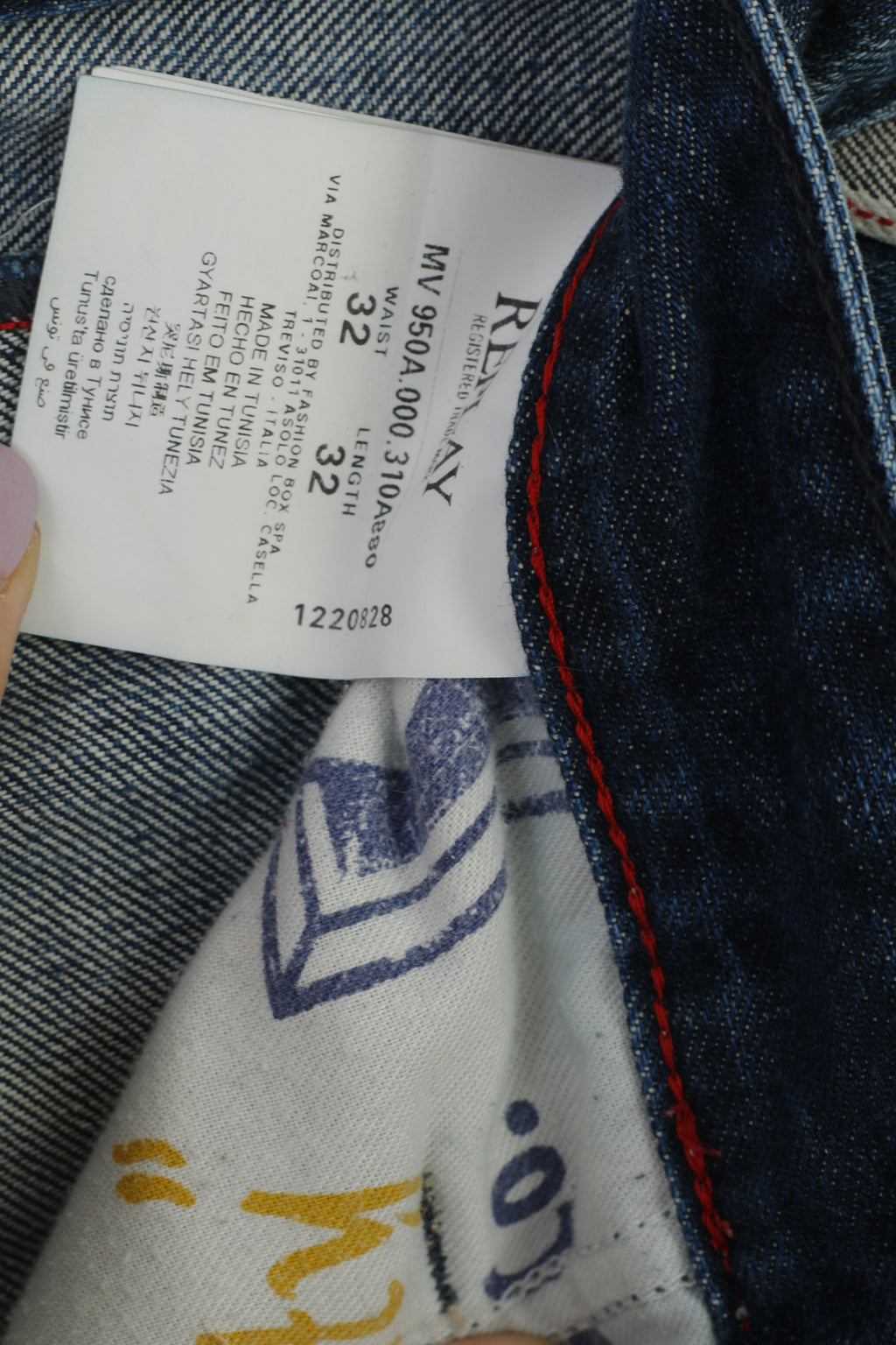 Replay Blue Jeans Homme 32 Pantalon Pantalon Droit En Denim De Coton Marine