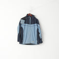 Hi-Tec Femme M Veste Bleu Lady Foggia À Capuche Nylon Outdoor 1500 Technologie Top