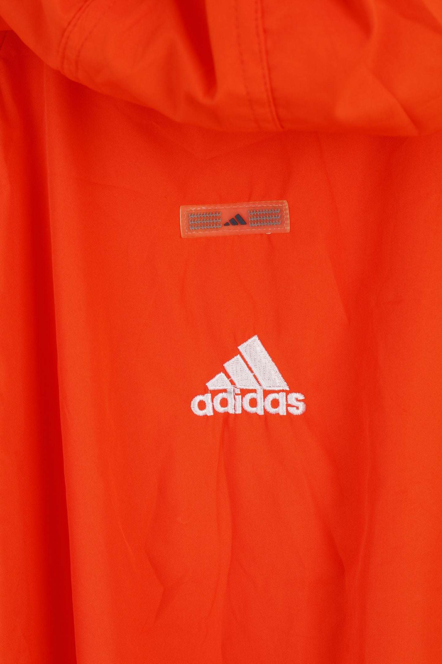 Adidas Men L 182 Jacket Orange Vintage Hooded Sportswear Full Zip Top