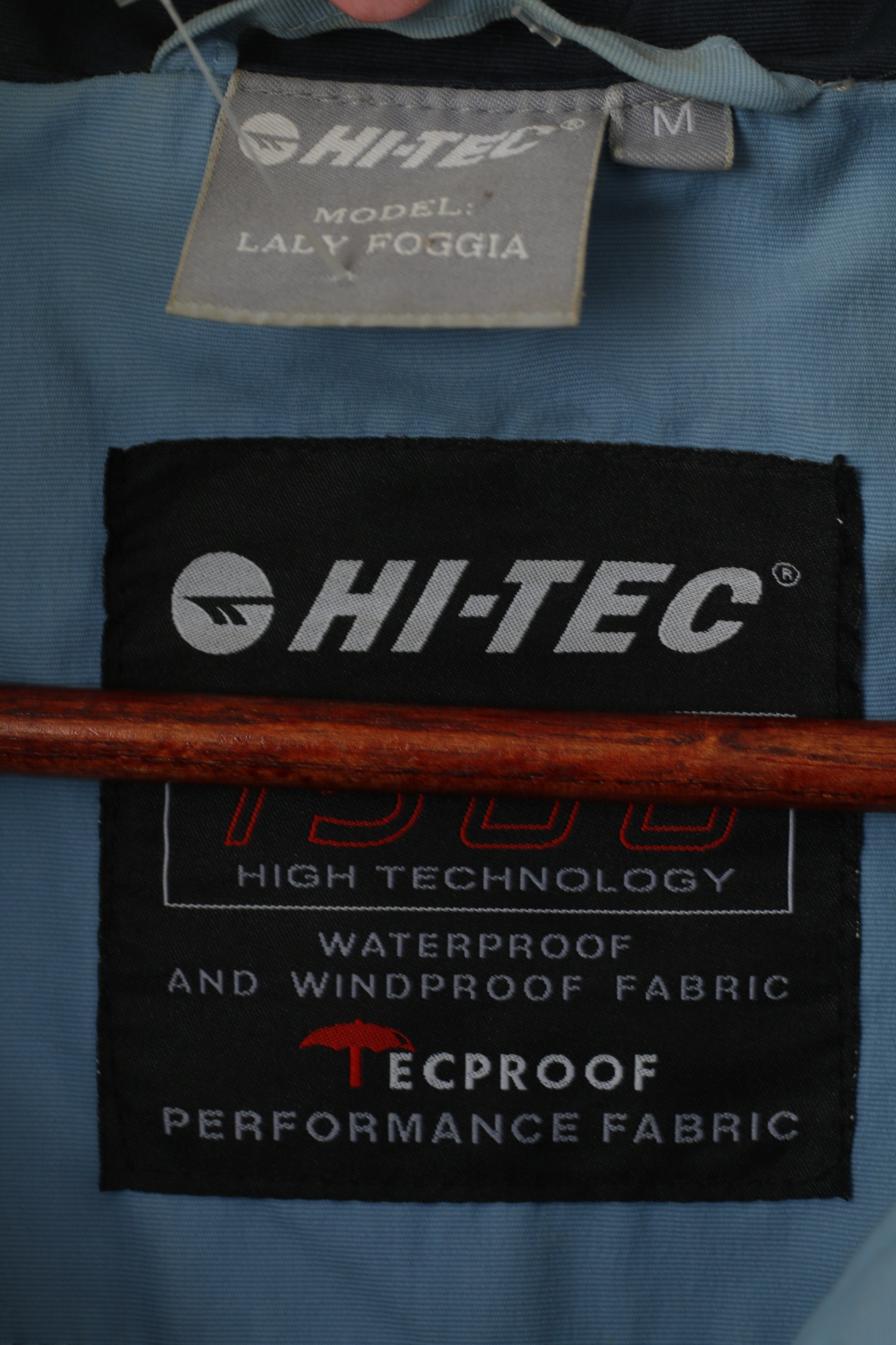 Hi-Tec Femme M Veste Bleu Lady Foggia À Capuche Nylon Outdoor 1500 Technologie Top