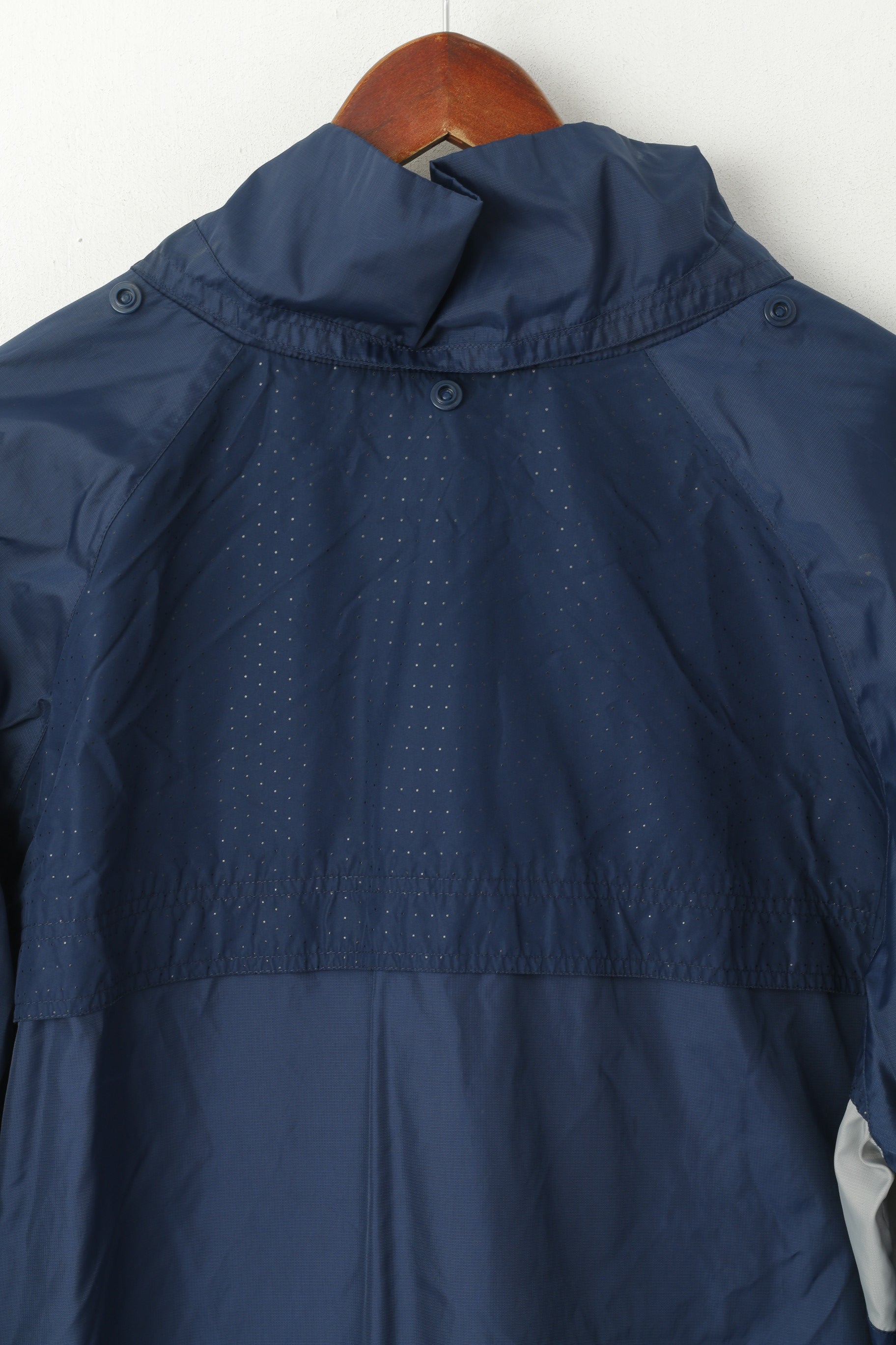 Nike Men XL 188 Jacket Navy Lightweight Vintage Run Sportswear Zip Up Top