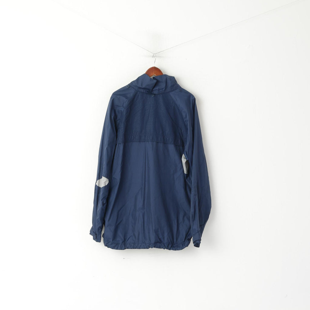 Nike Men XL 188 Jacket Navy Lightweight Vintage Run Sportswear Zip Up Top