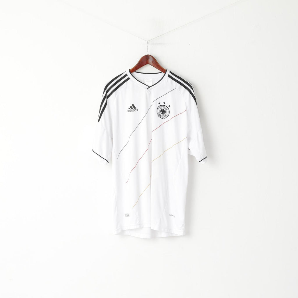 Deutschland Men XXXL (XL) Shirt White Deutscher Fussball Bund V Neck Jersey Top