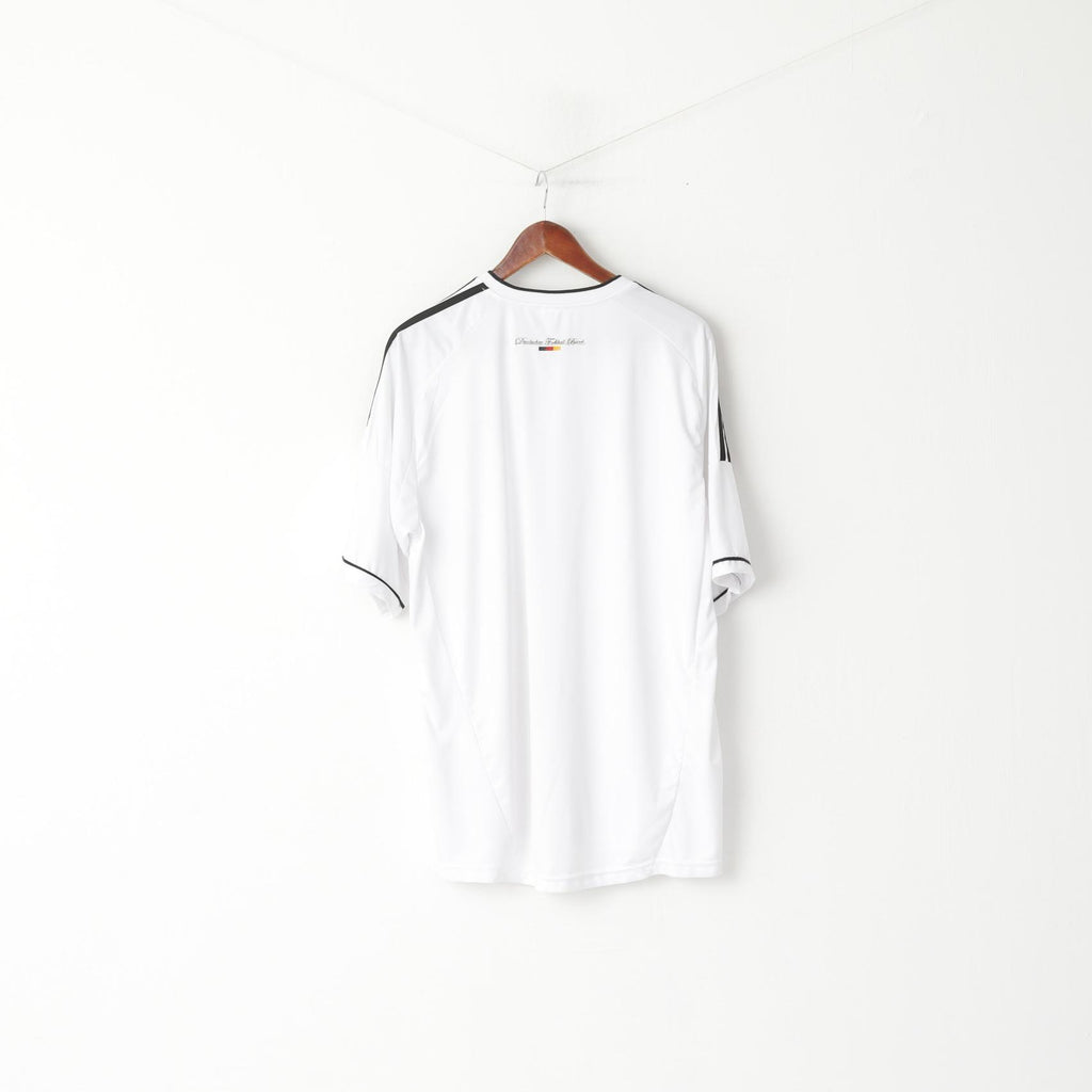 Deutschland Men XXXL (XL) Shirt White Deutscher Fussball Bund V Neck Jersey Top