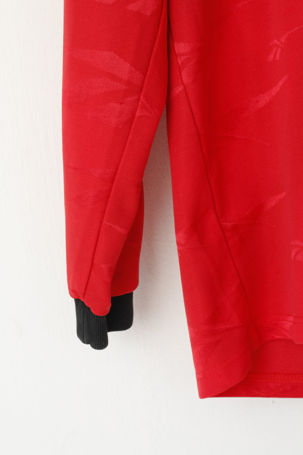 Reebok Hommes XL Chemise Rouge Vintage TSF Bracht #10 Rouge Jersey Haut à manches longues