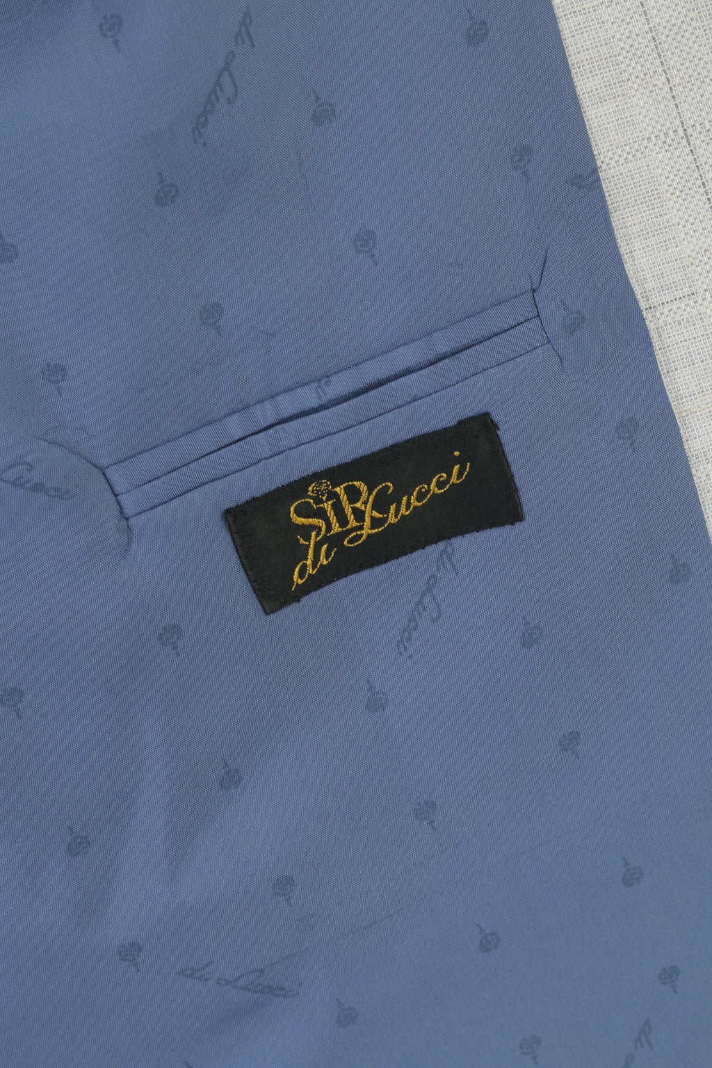 SIR di Lucci Hommes 55 42 Blazer Gris à Carreaux Laine Lin Détaillé Veste Simple Boutonnage