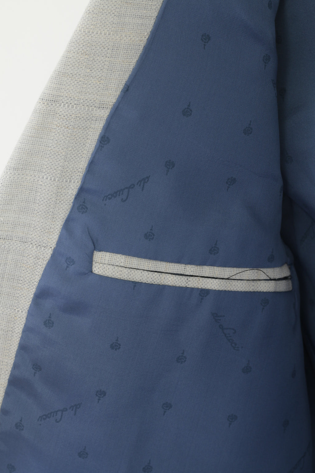 SIR di Lucci Hommes 55 42 Blazer Gris à Carreaux Laine Lin Détaillé Veste Simple Boutonnage