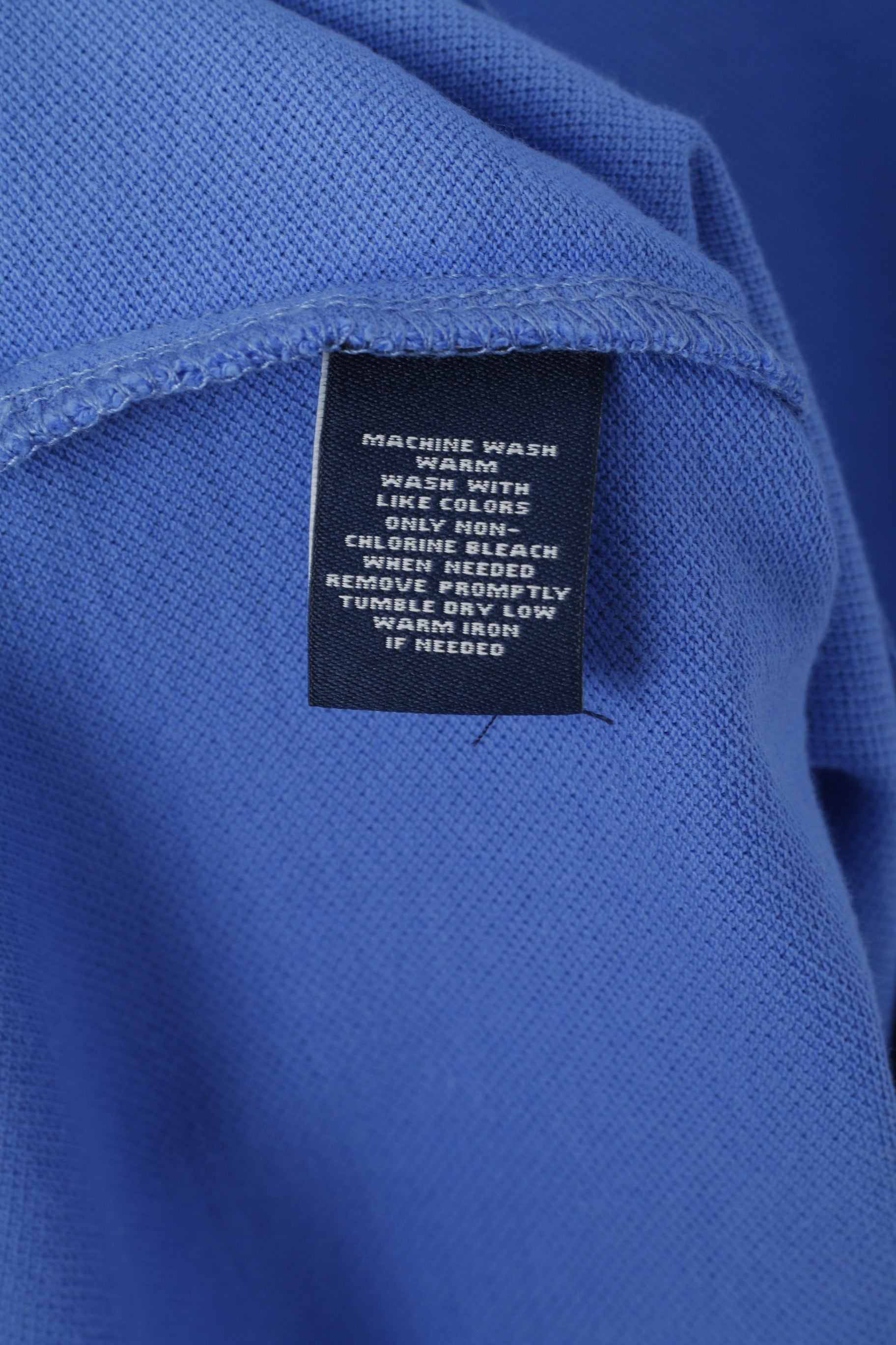Chaps Youth XL 18-20 Age Polo Bleu Coton Logo Brodé Haut Classique