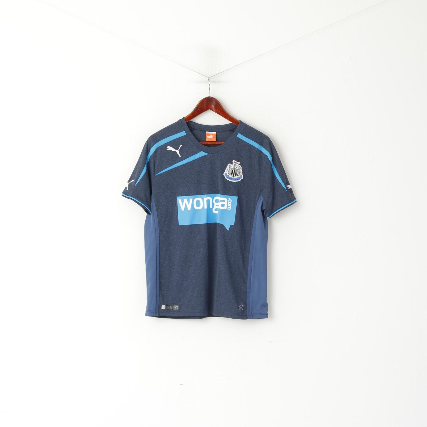 Puma Men S Shirt Navy Newcastle United Football #1 Grandad Jersey Sport Top