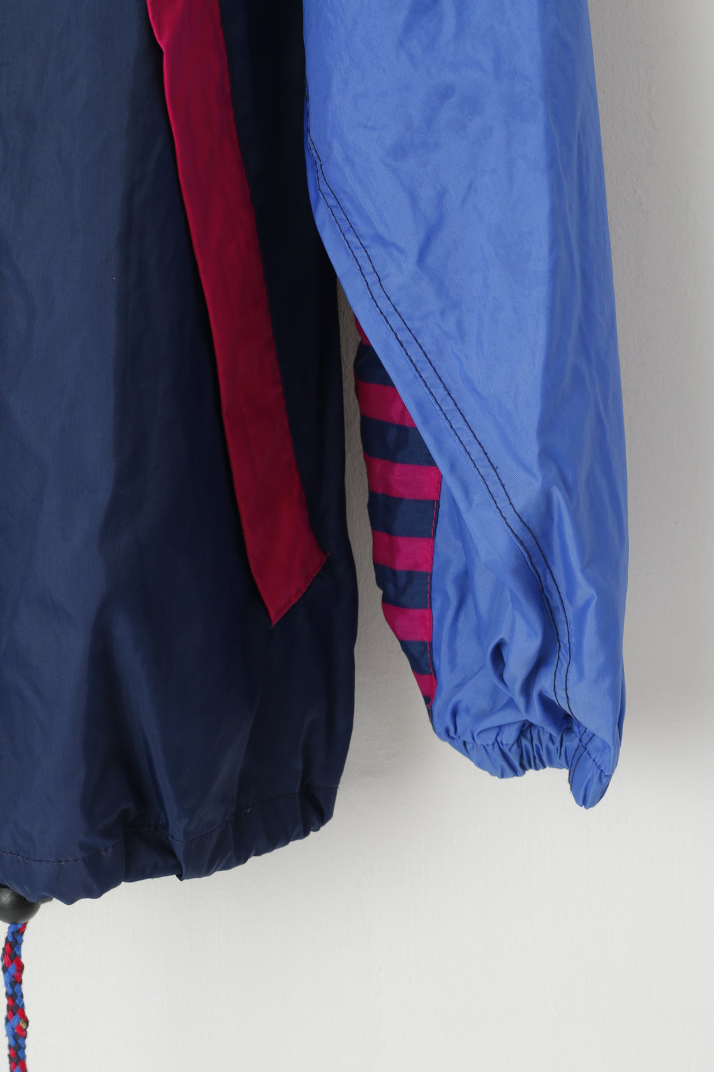 Giacca da uomo Regatta M blu scuro viola vintage nylon impermeabile esterno cerniera intera con cappuccio