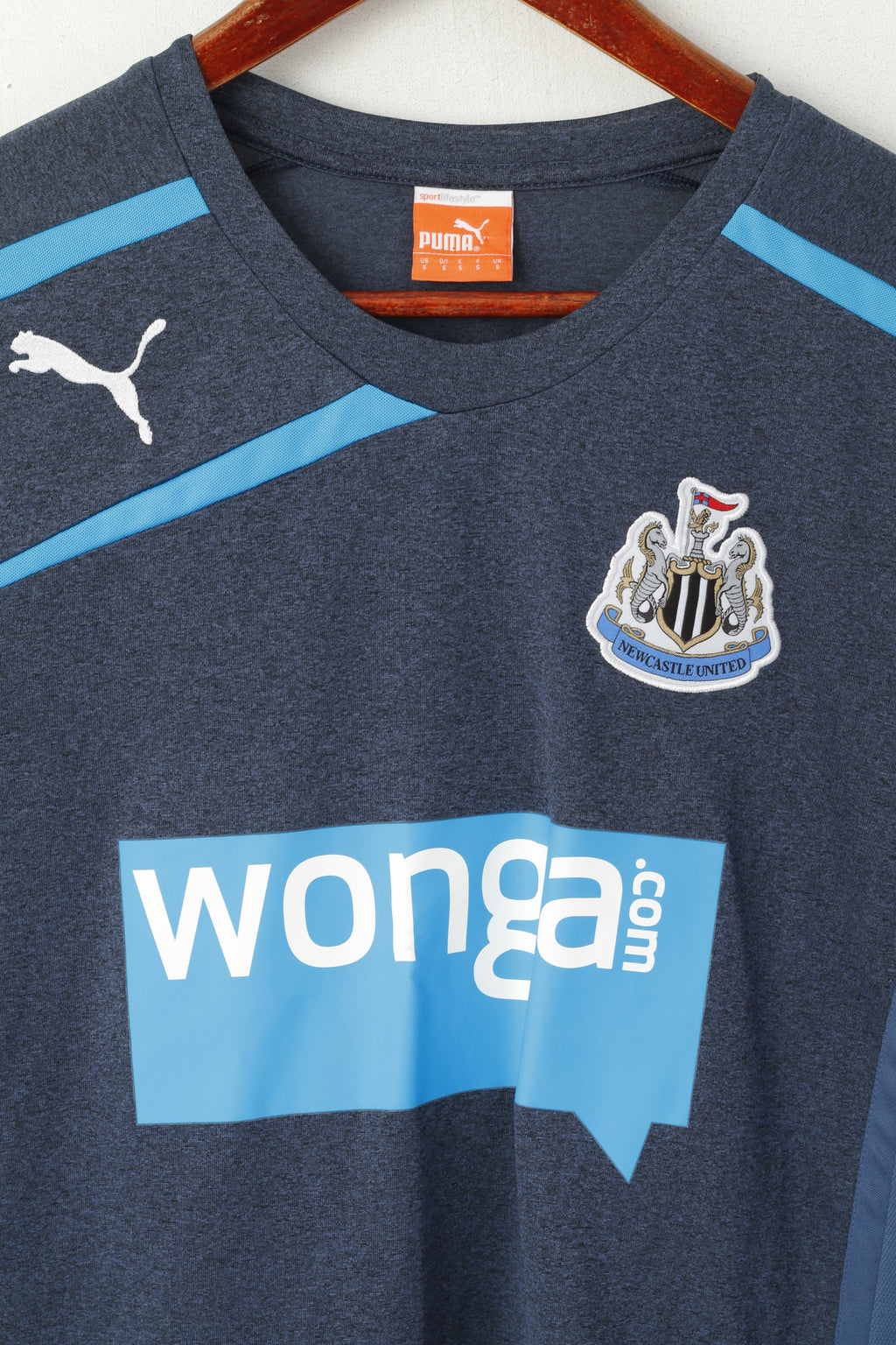 Puma Men S Shirt Navy Newcastle United Football #1 Grandad Jersey Sport Top